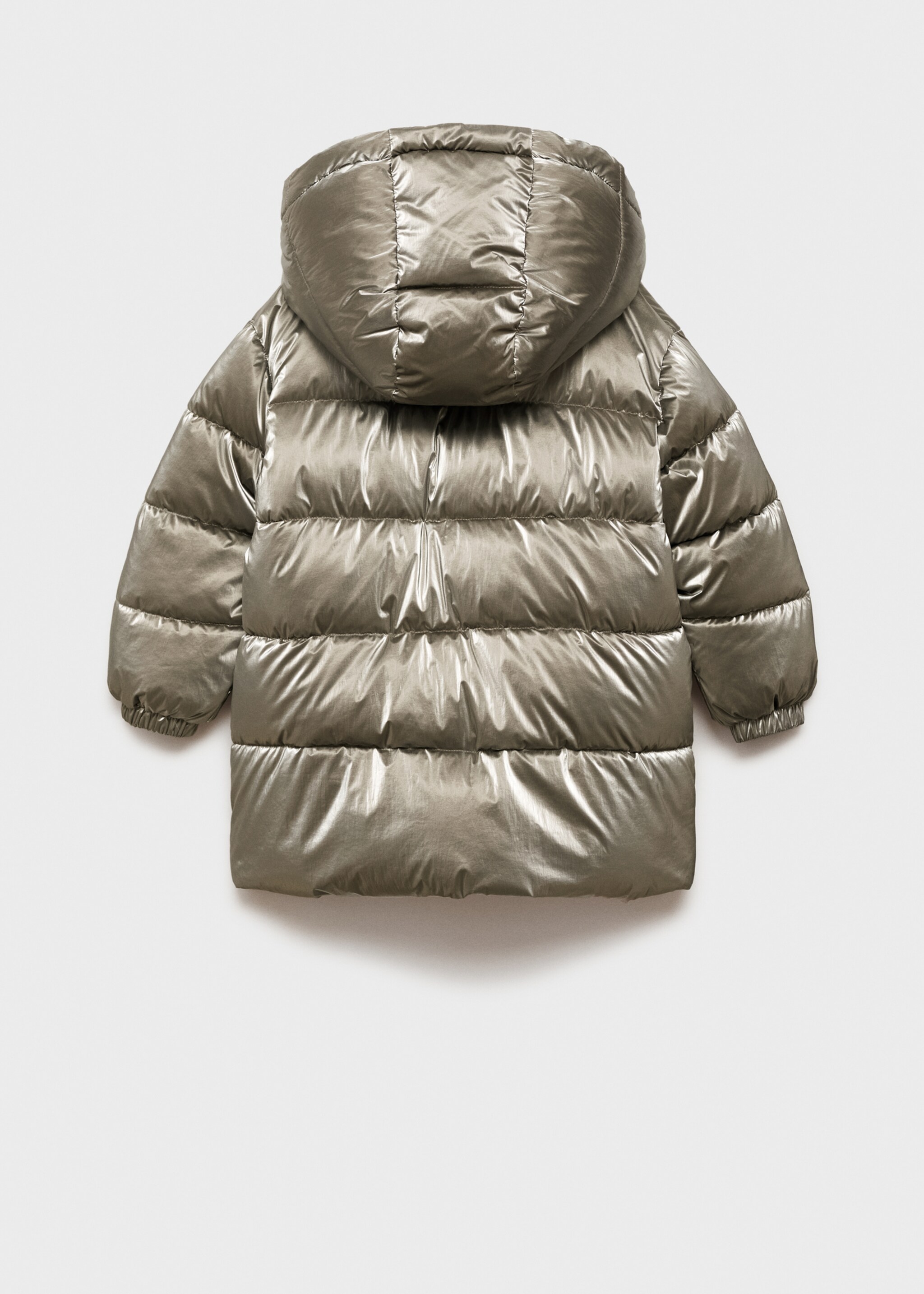 Metallic puffer jacket - Reverse of the article, Silver. Ref: 77077918-00.