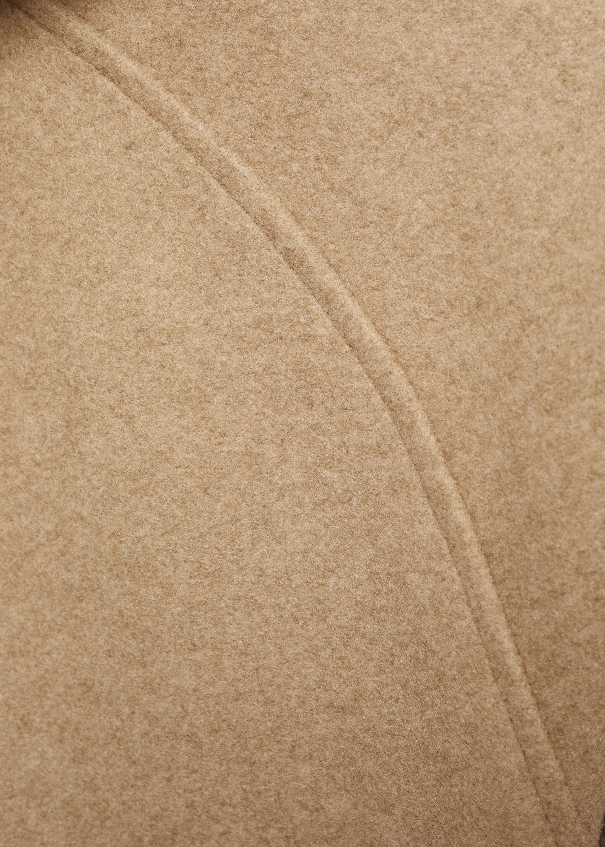 Hooded flannel sweatshirt - Details of the article 8, Beige. Ref: 77077920-00.