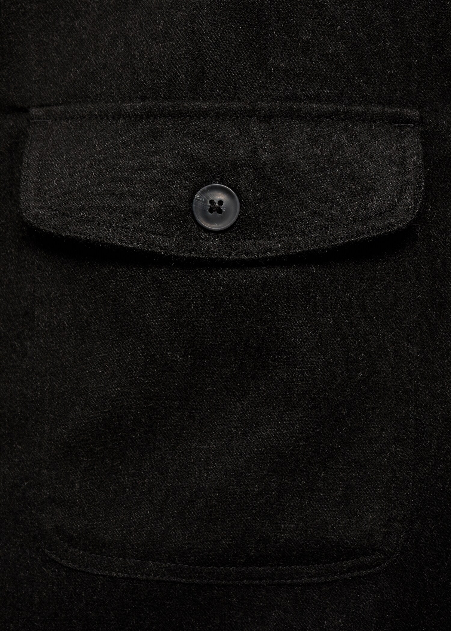 Regular-fit flannel overshirt with pockets - Details of the article 0