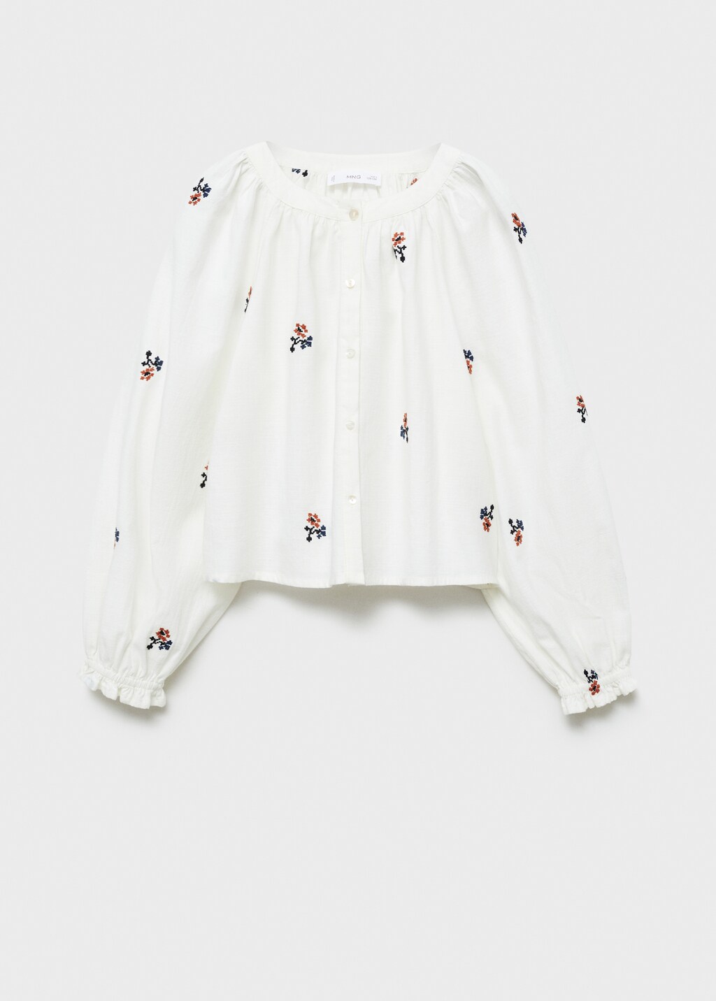 Floral embroidery blouse - Girls | MANGO OUTLET USA