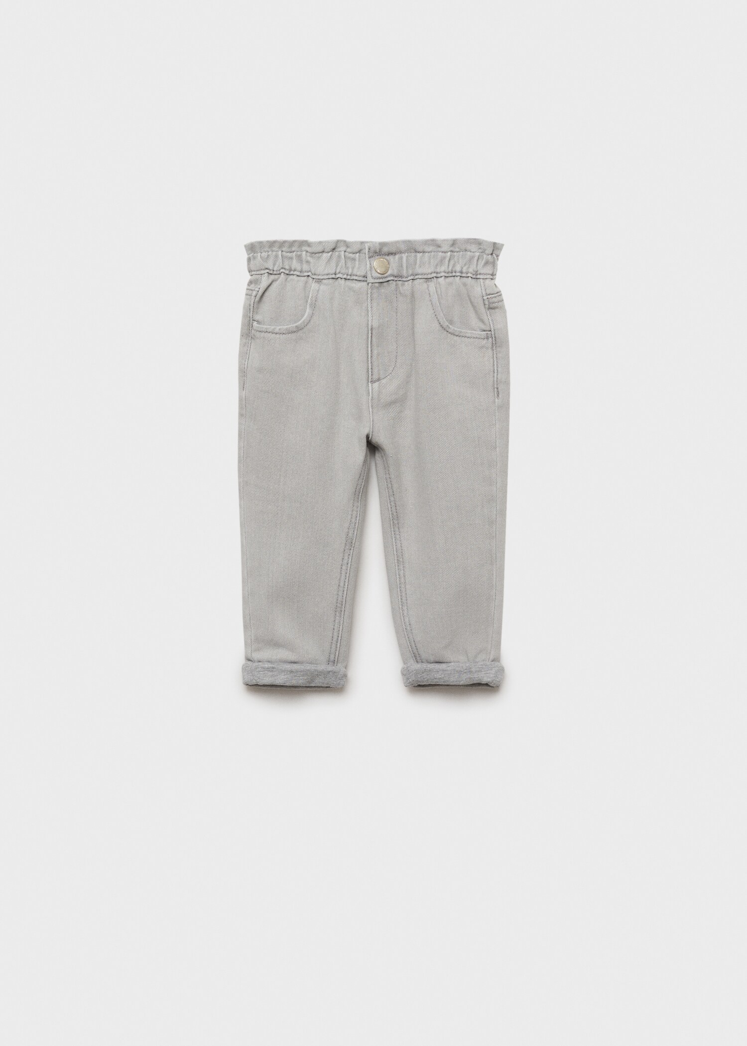 Fodrade paperbag-jeans - Artikel utan modell
