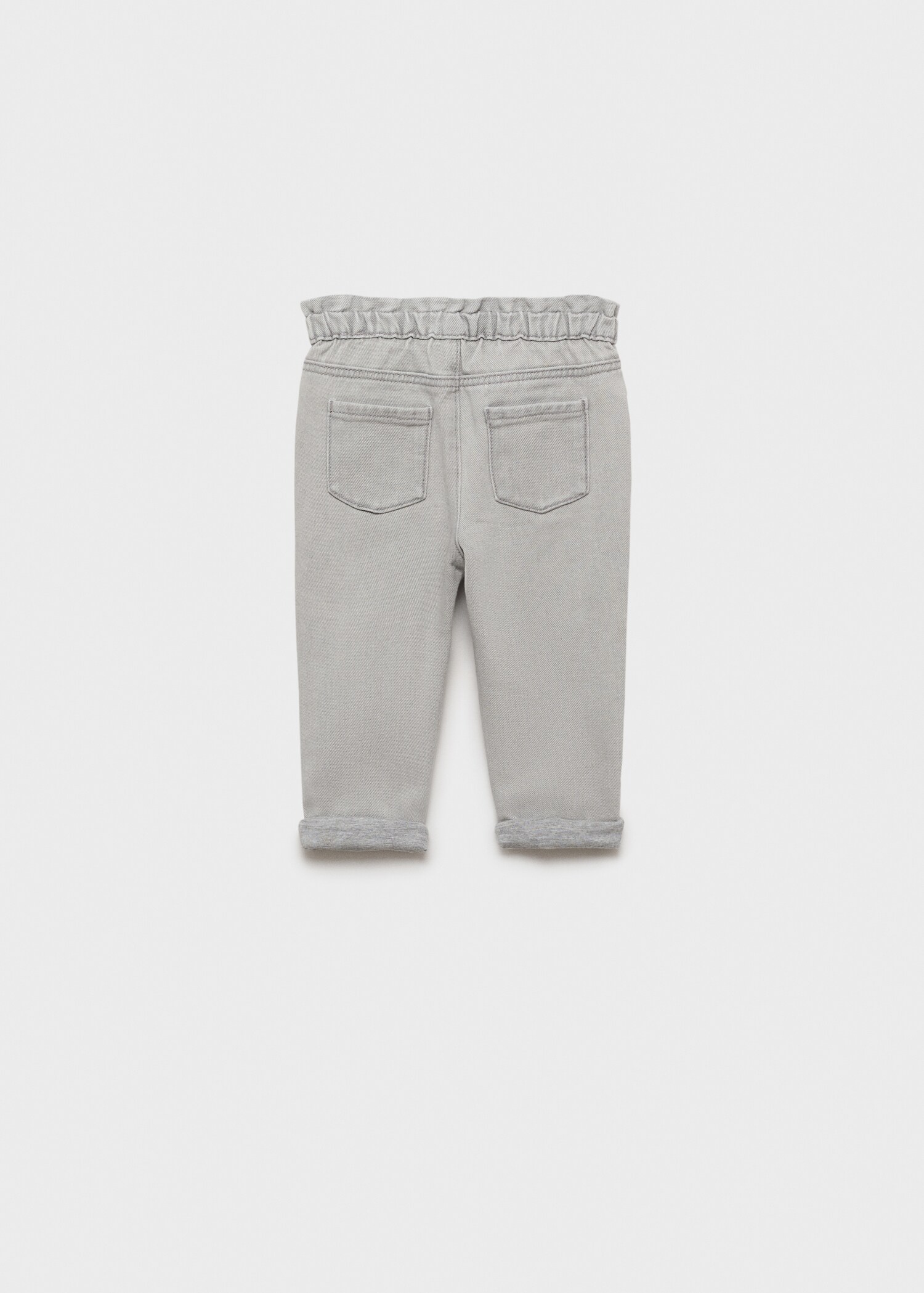 Fodrade paperbag-jeans - Artikelns baksida