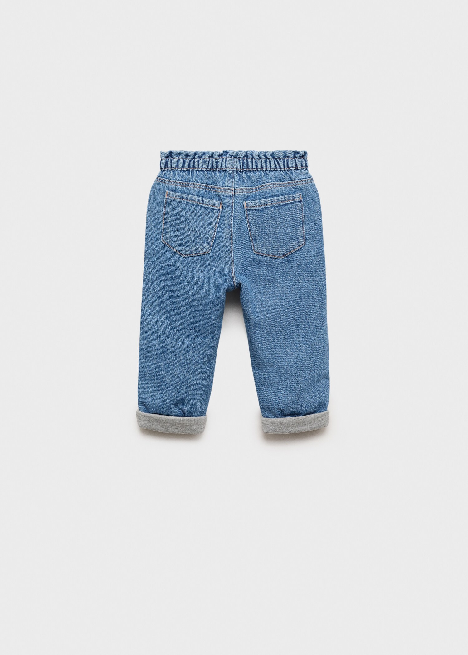 Fodrade paperbag-jeans - Artikelns baksida