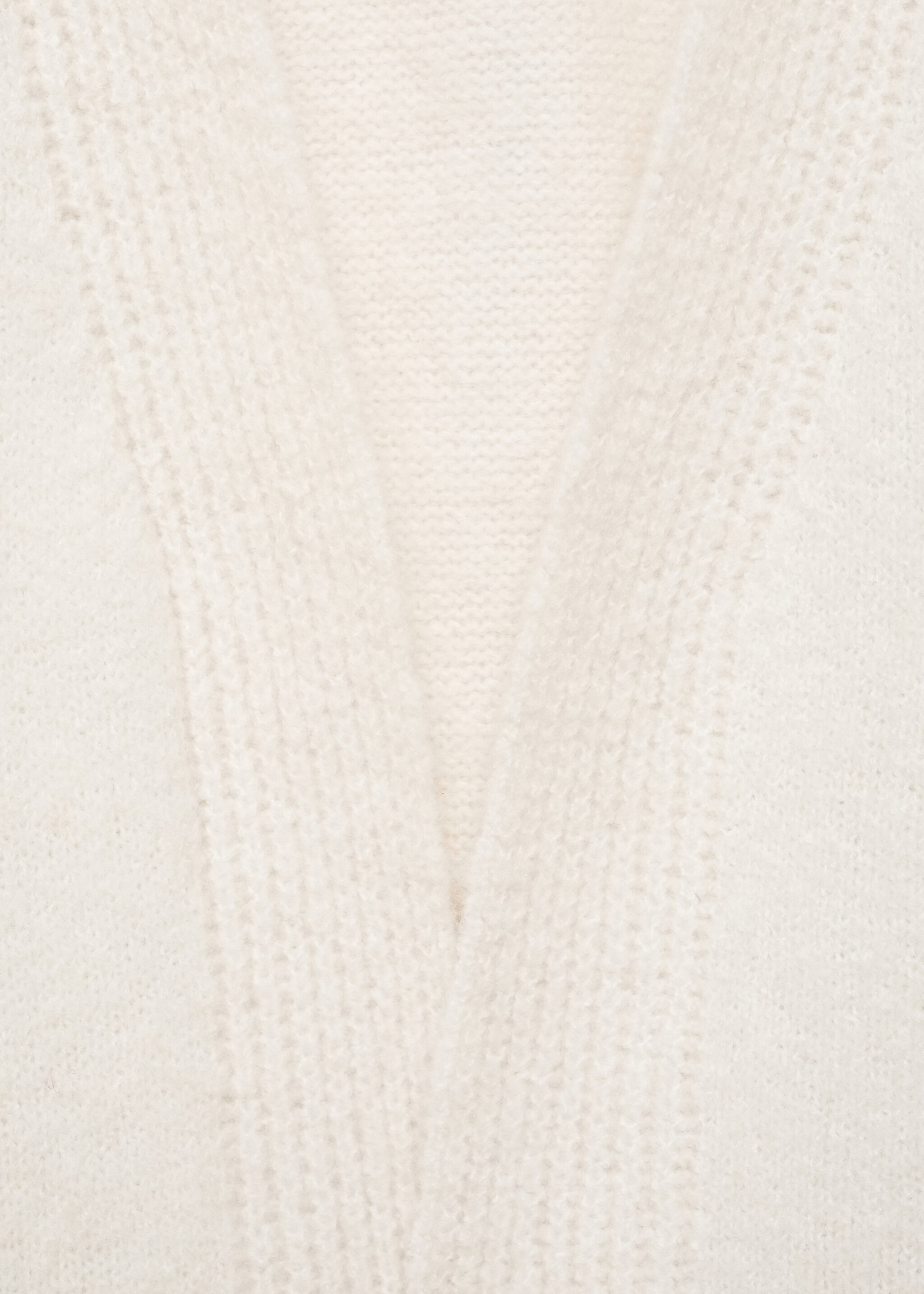 Cárdigan punto cuello pico - Detalle del artículo 8, Crudo. Ref: 77077931-00.