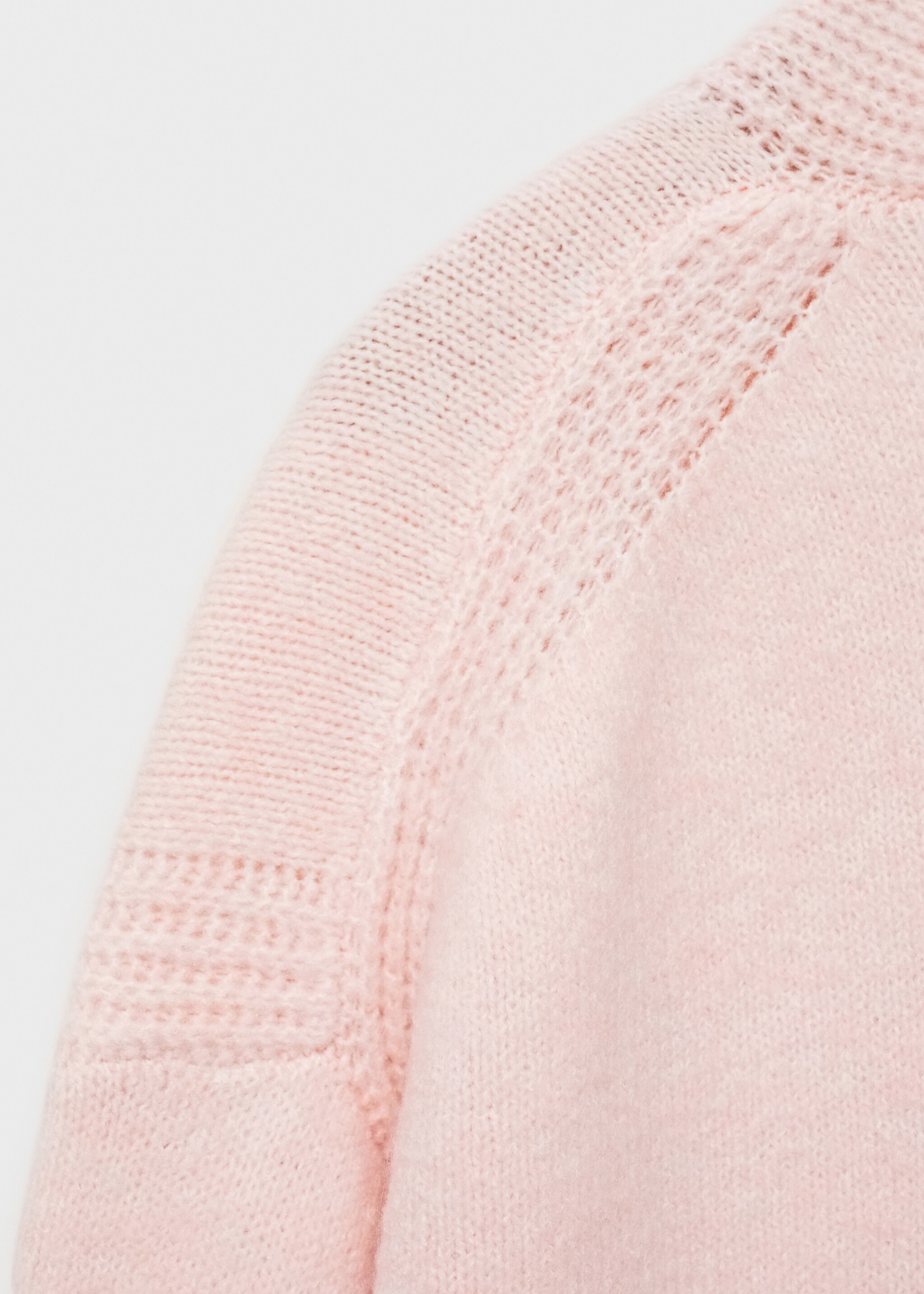 Cárdigan punto cuello pico - Detalle del artículo 0, Rosa palo. Ref: 77077931-00.