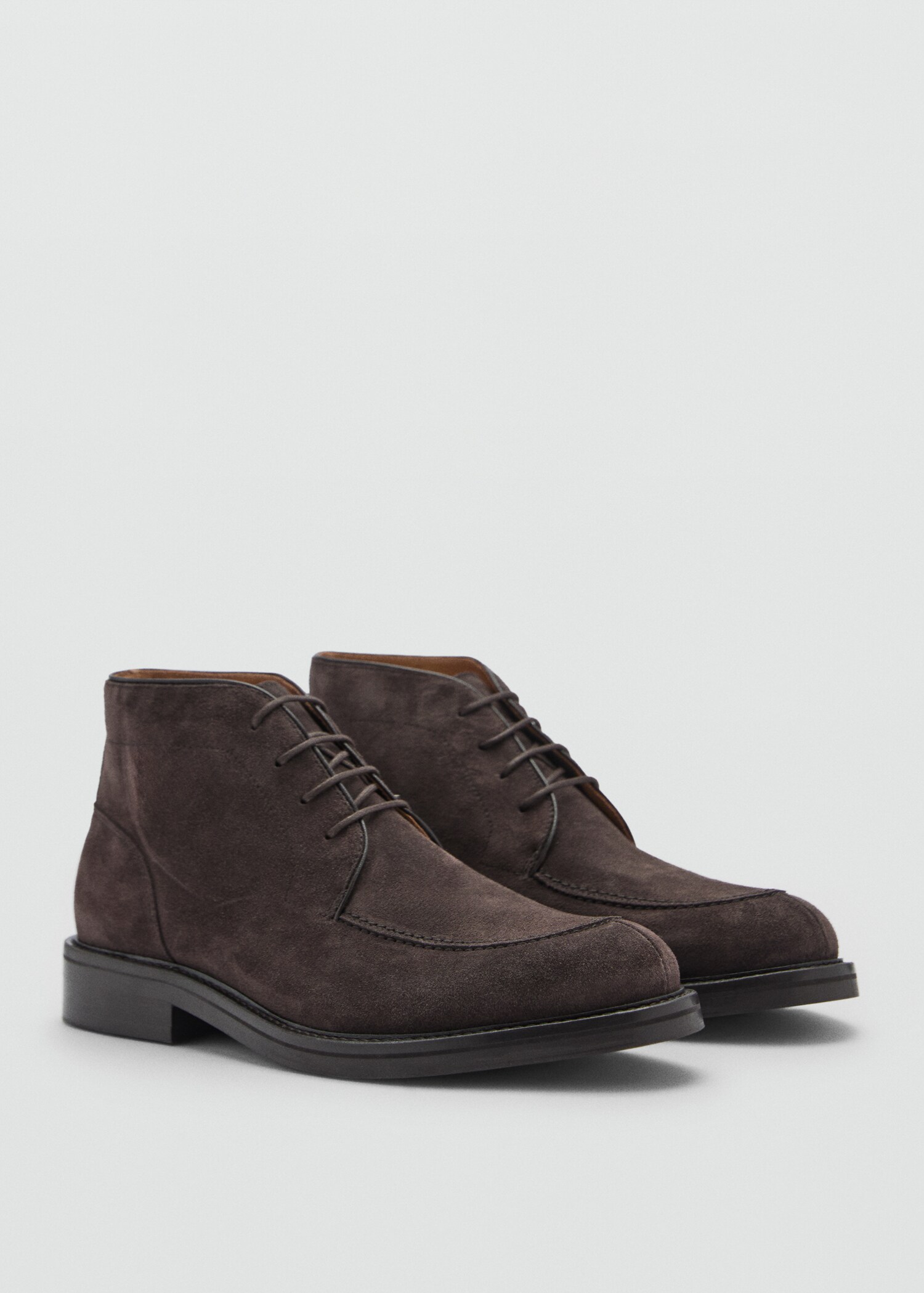 Suede leather ankle boots - Medium plane