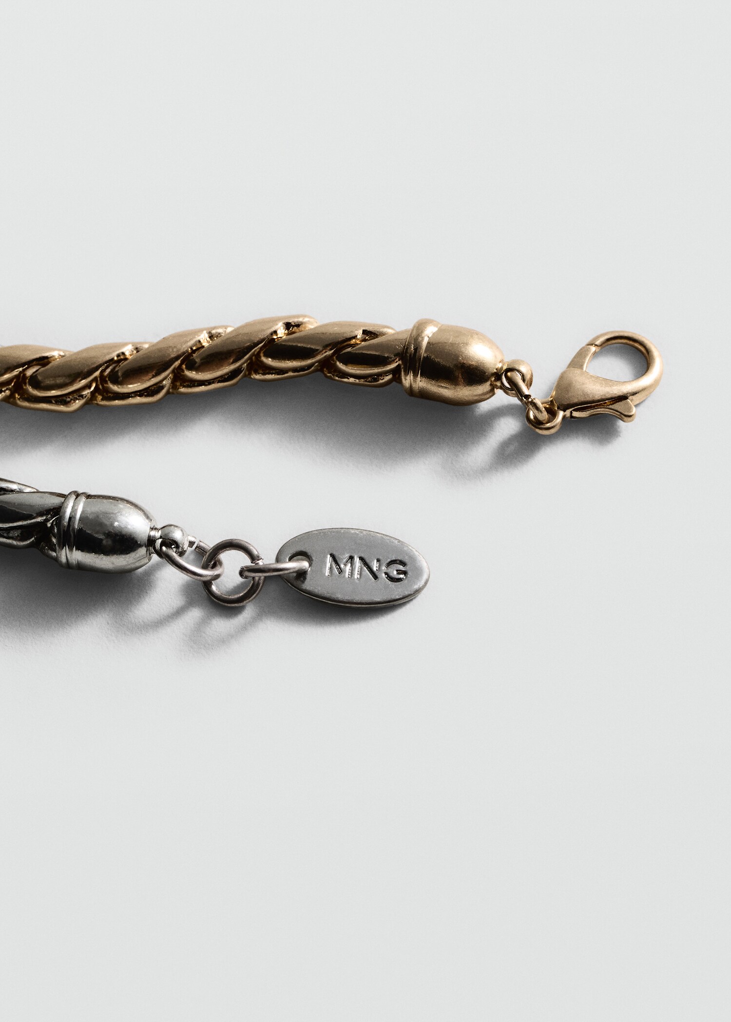 Two-tone chain necklace - Medium plane
