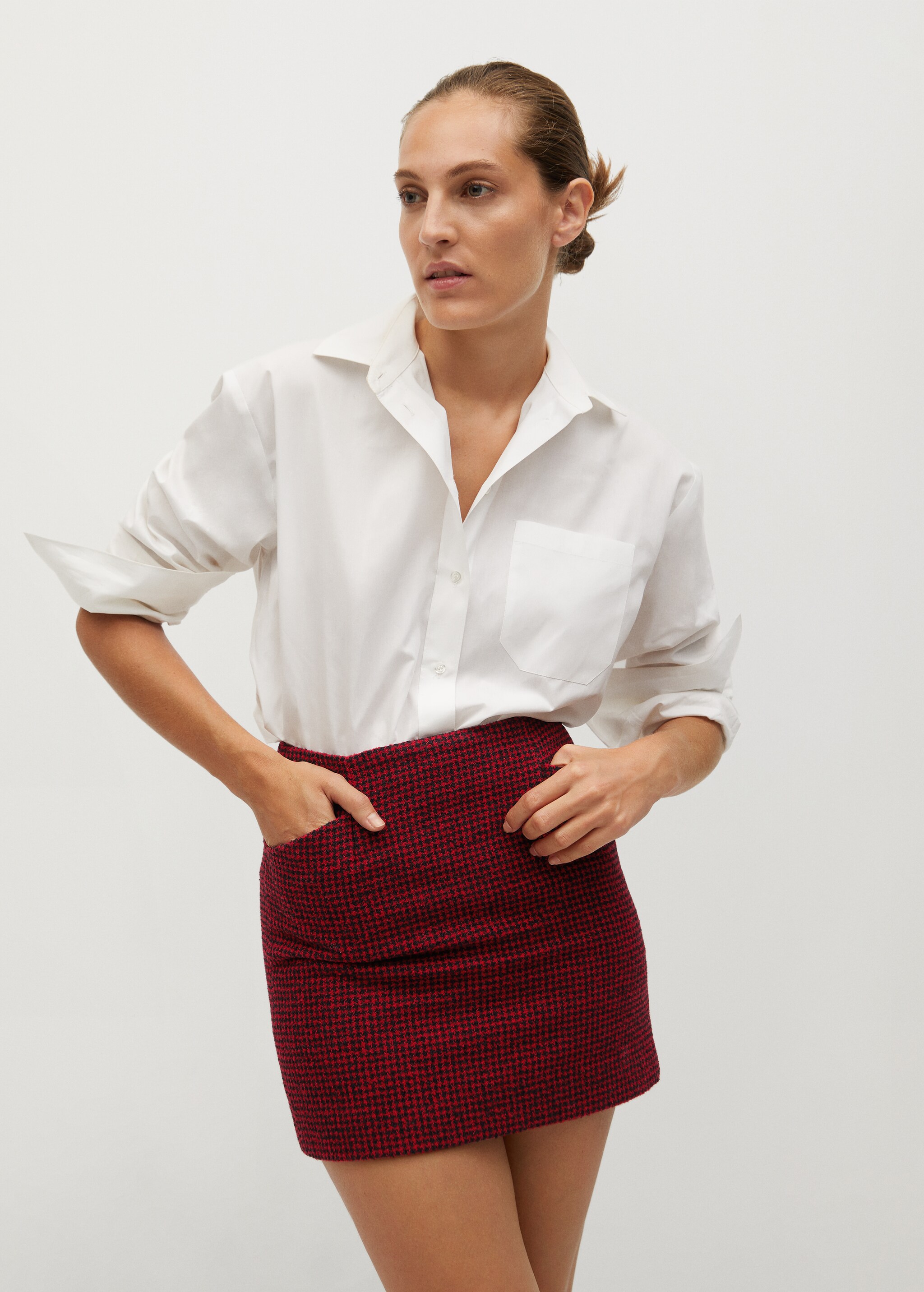Houndstooth miniskirt - Medium plane