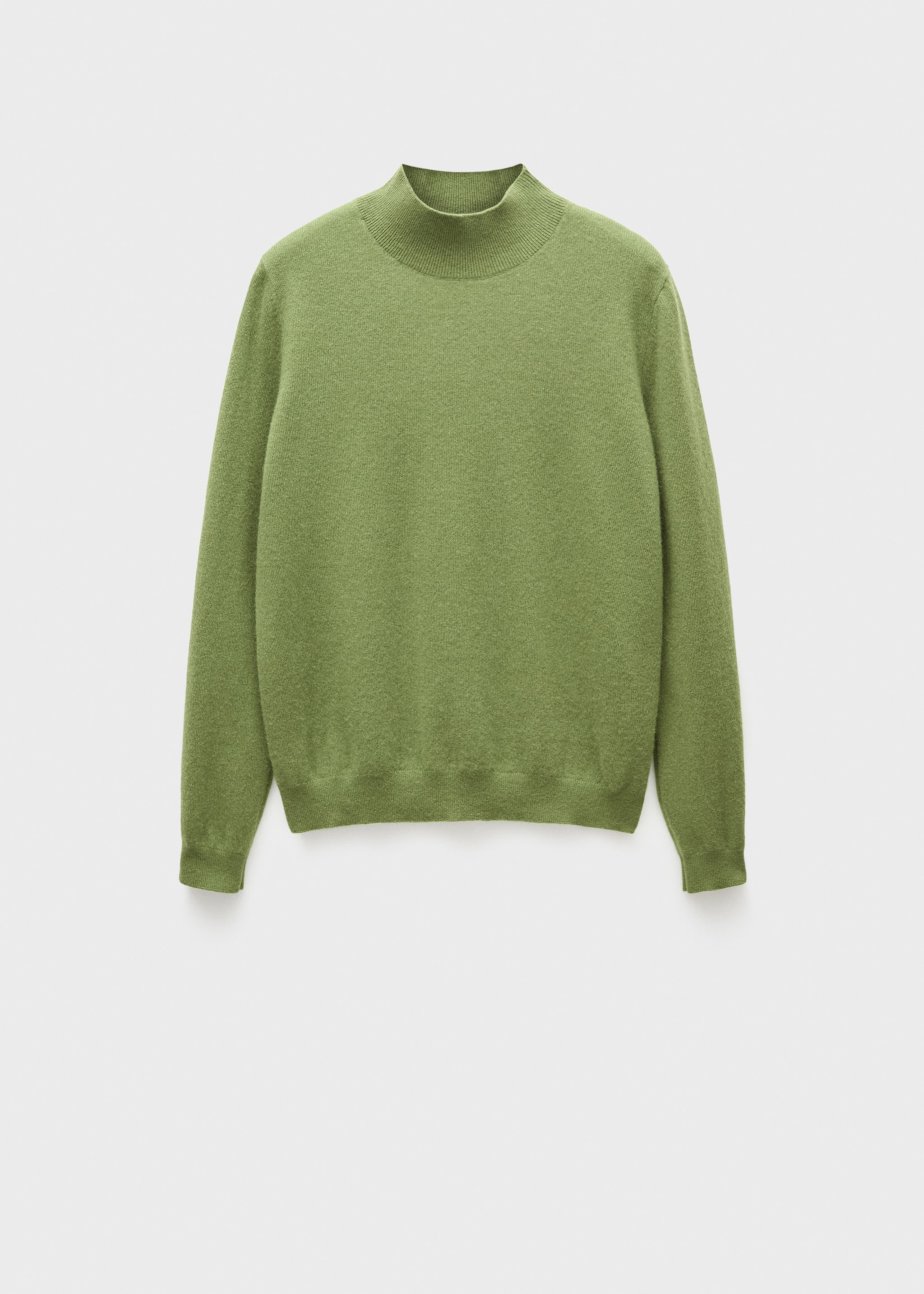 100% cashmere sweater with perkins neck - Article without model, Green. Ref: 77078263-00.