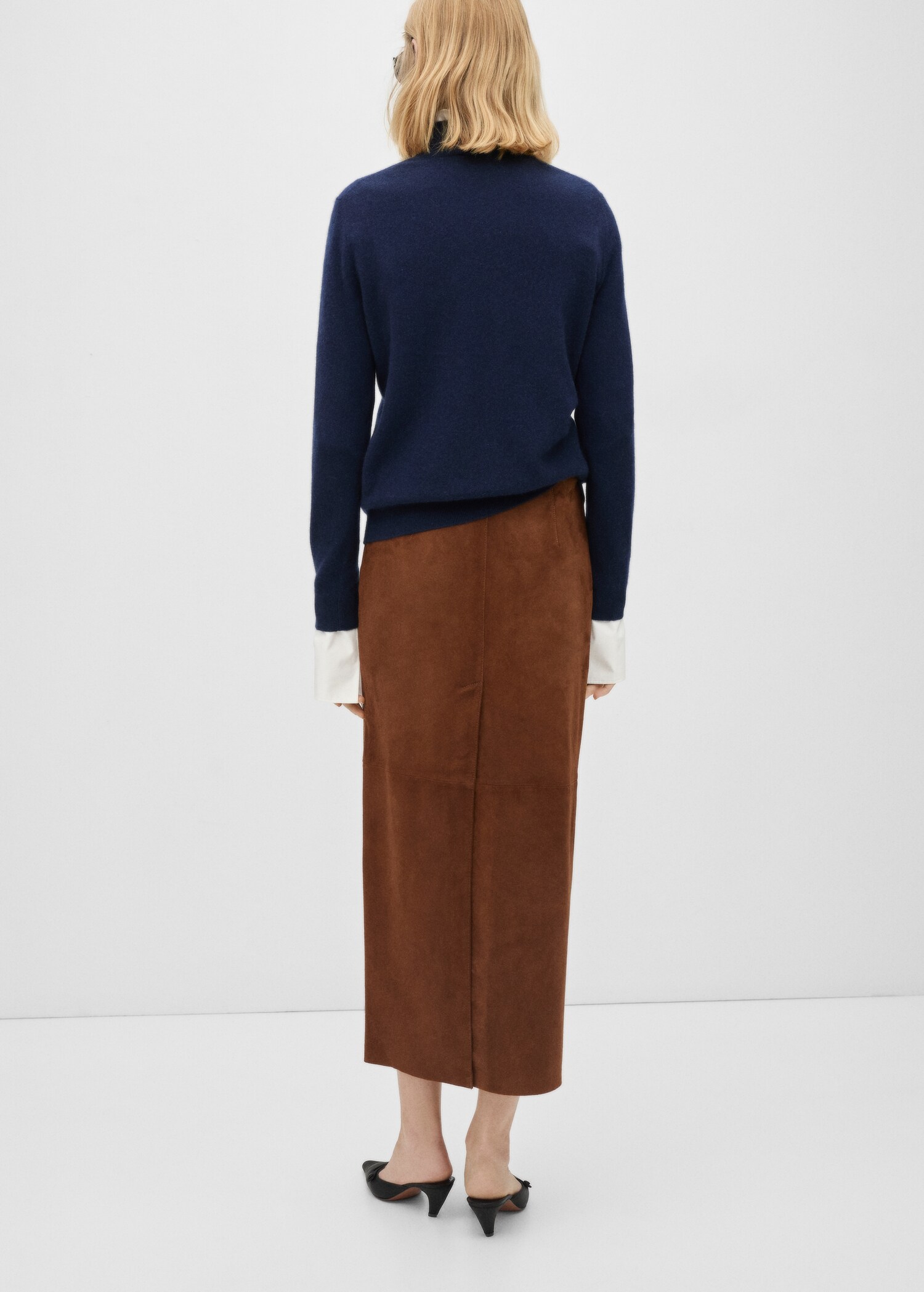 Pull-over 100 % cachemire col montant - Verso de l’article