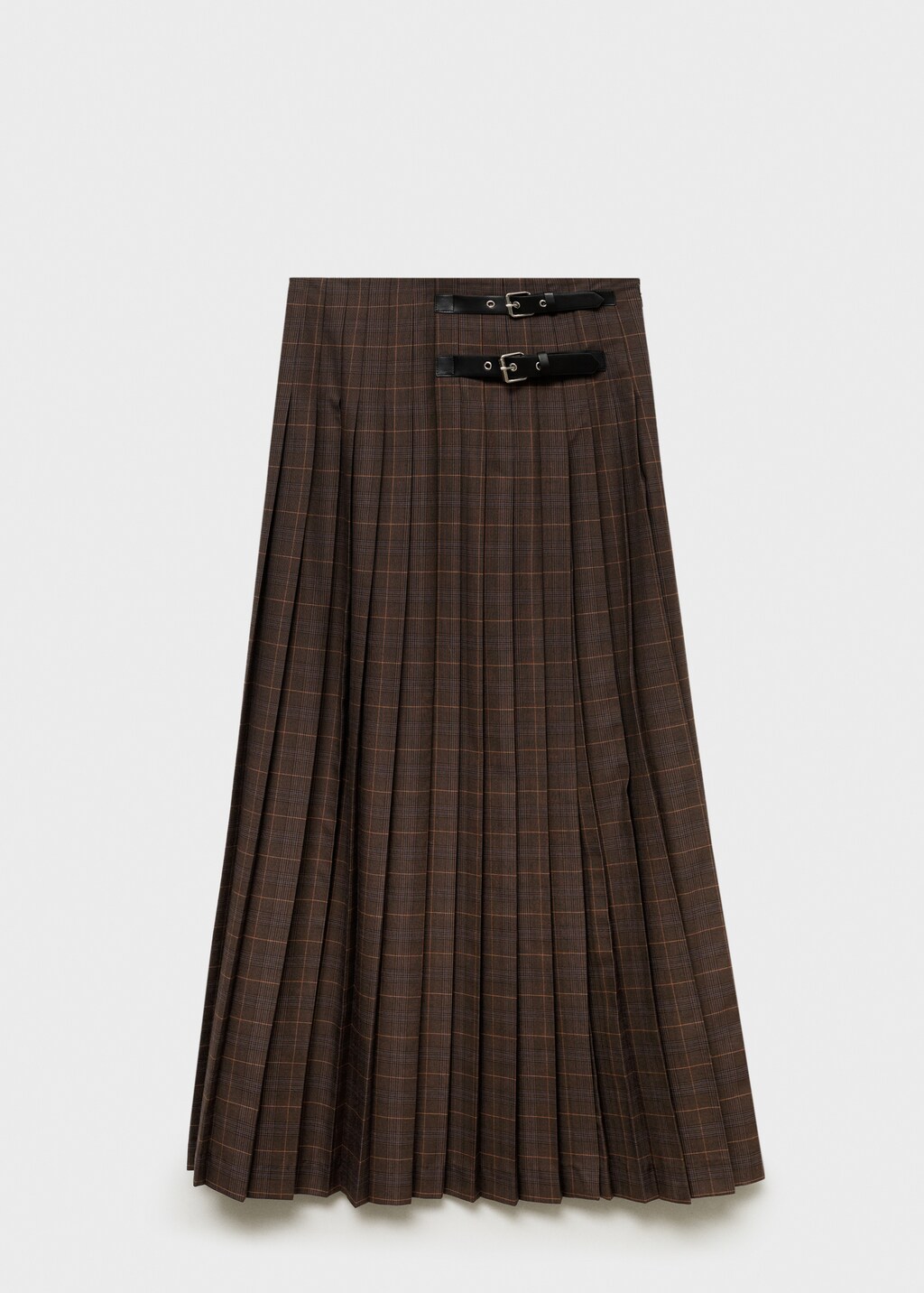 Pleated check skirt - Women | MANGO OUTLET USA