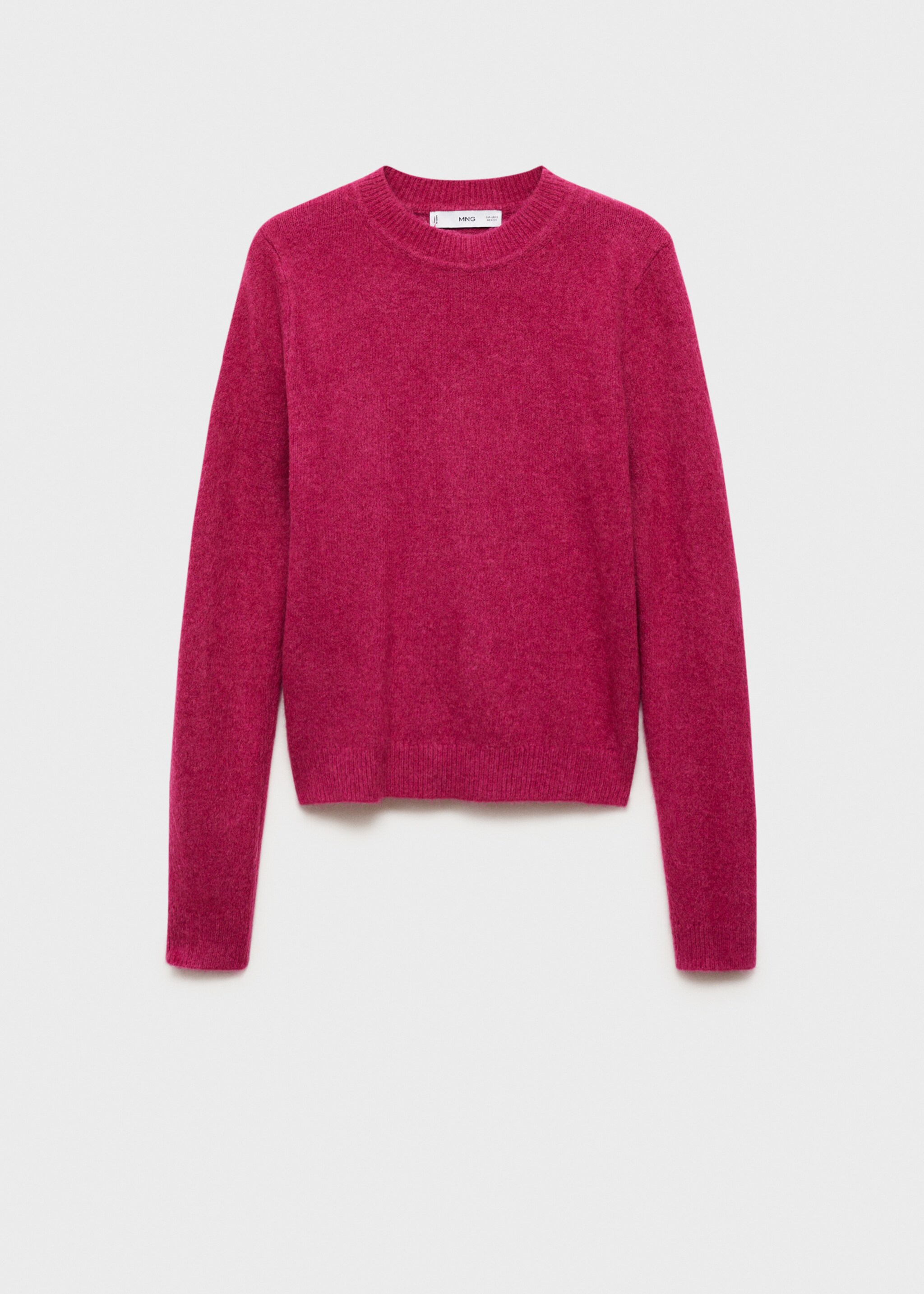 Long-sleeve knitted sweater - Article without model, Fuchsia. Ref: 77078266-00.