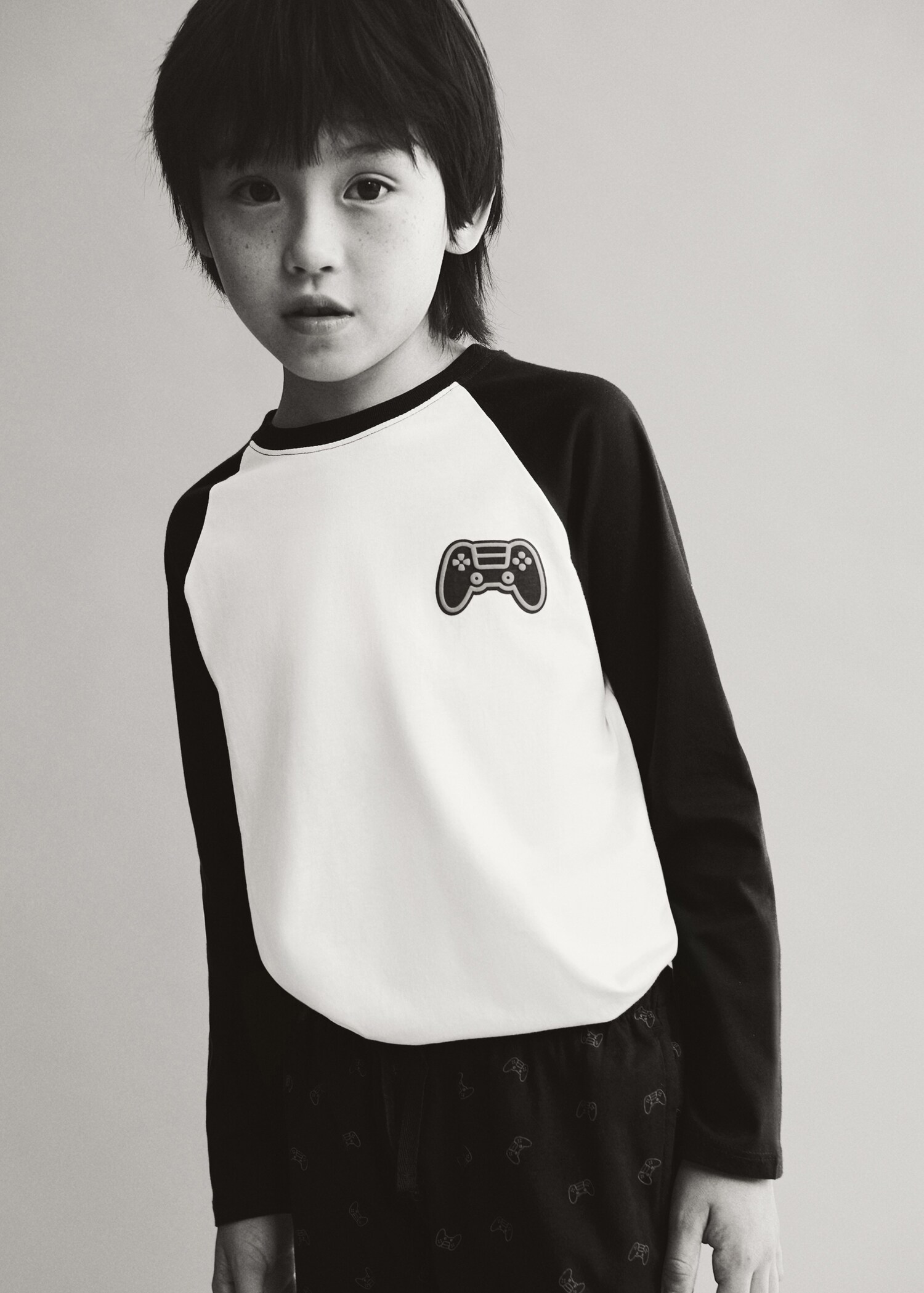 Pijama llarg cotó estampat - Detall de l'article 5