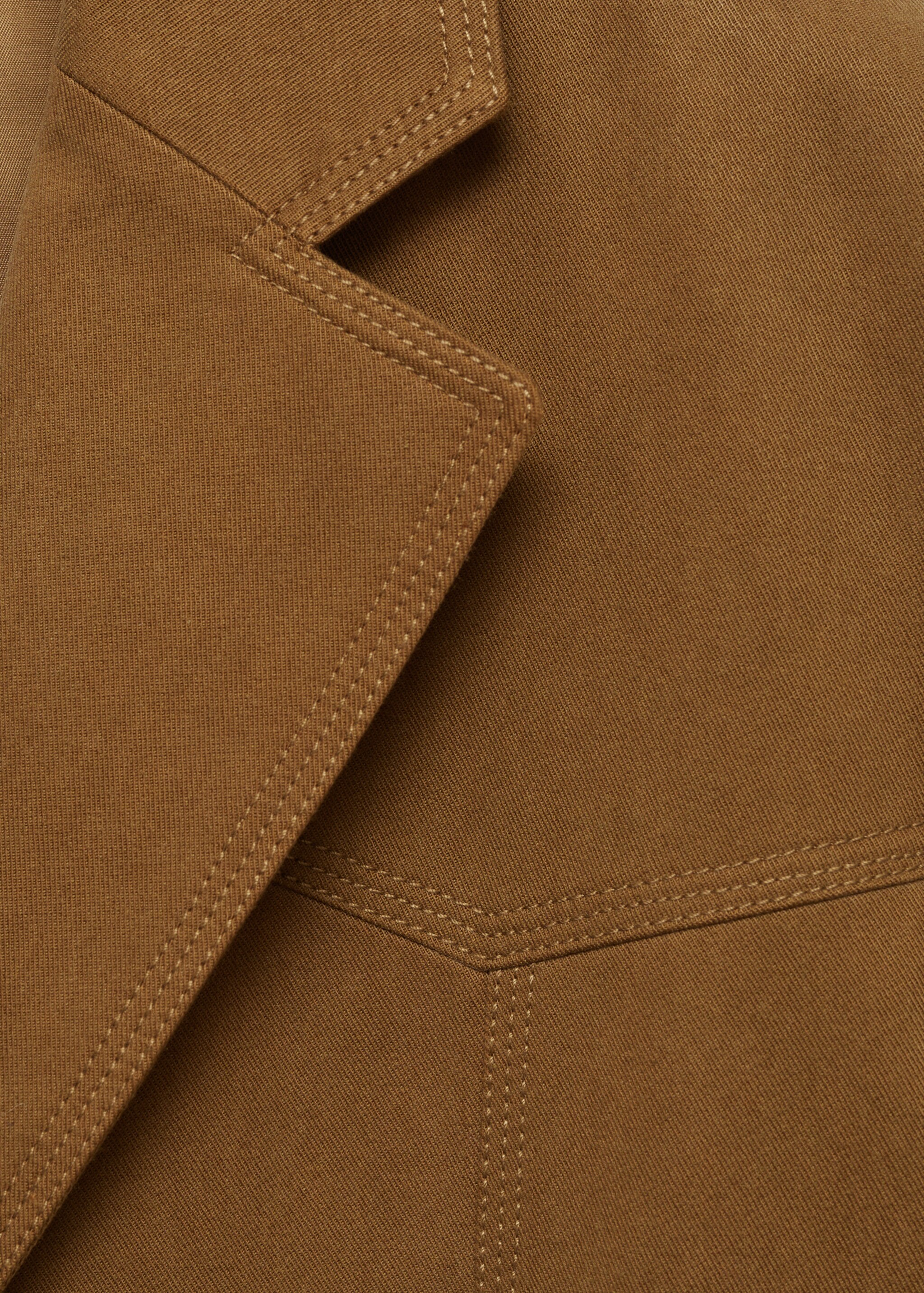 Lyocell jacket with pockets - Details of the article 0, Medium Brown. Ref: 77078269-00.