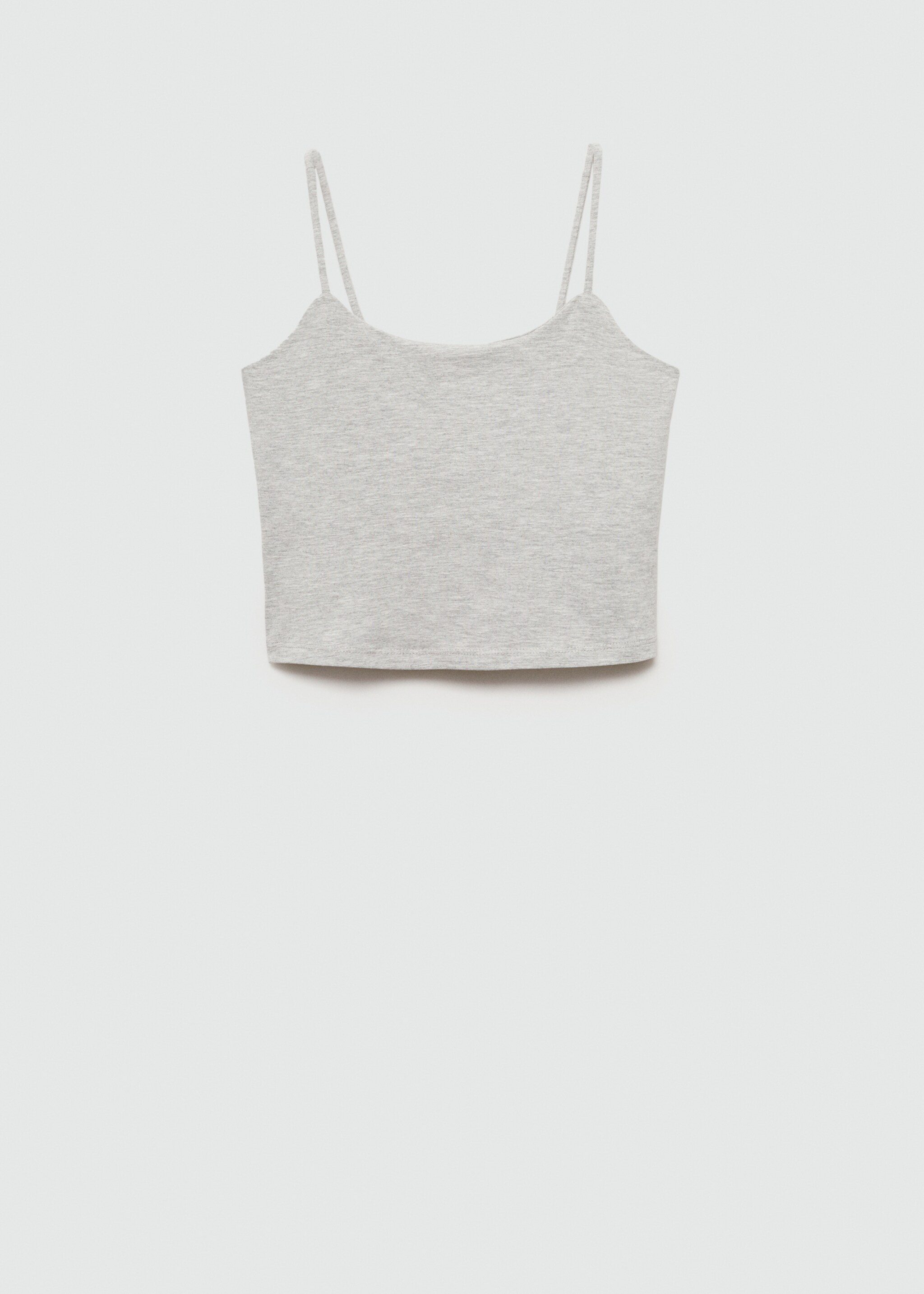 Sportig crop top - Artikel utan modell, Medium Heather grå. Ref: 77078271-00.