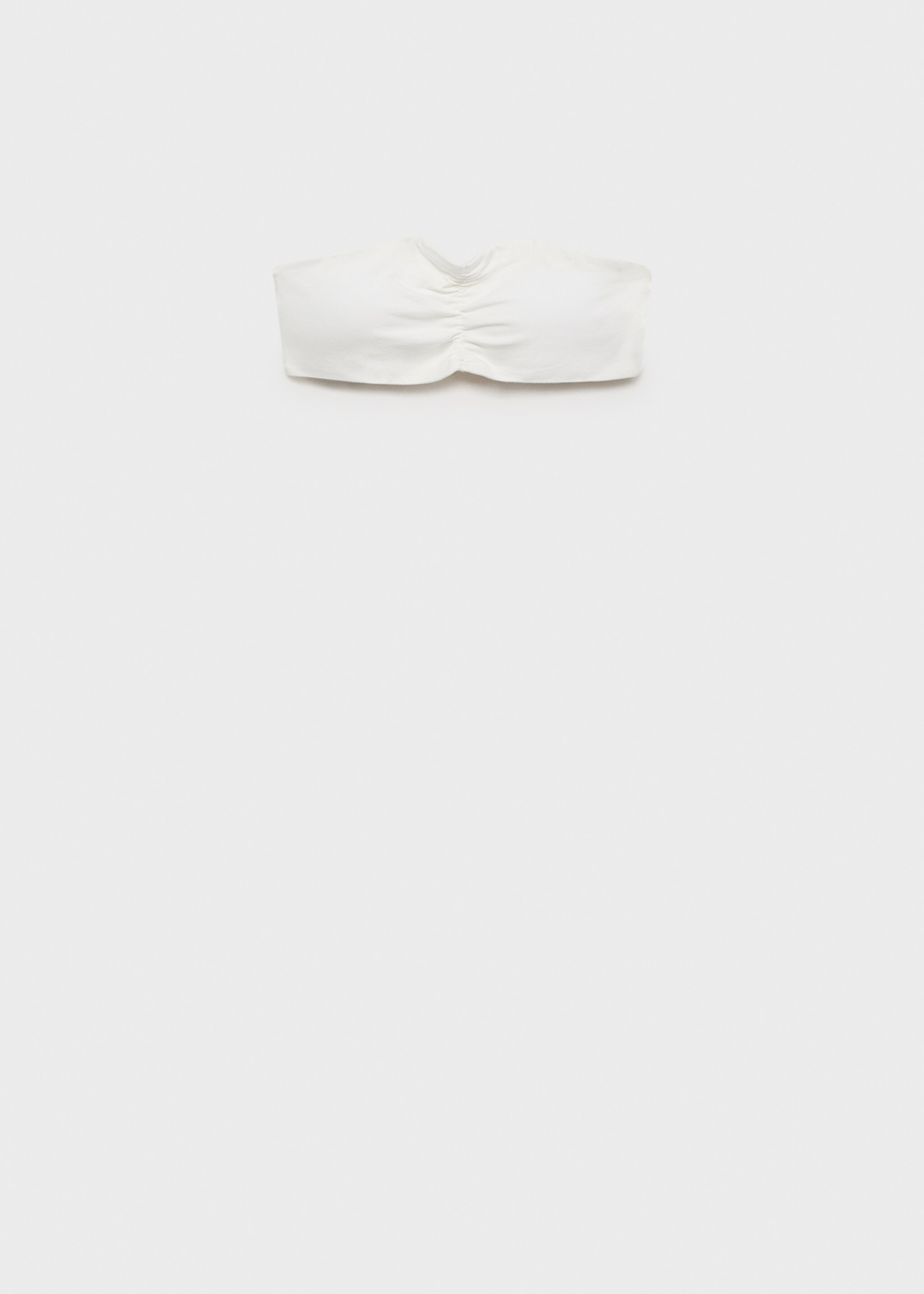 Ruched bandeau top - Article without model, White. Ref: 77078274-00.