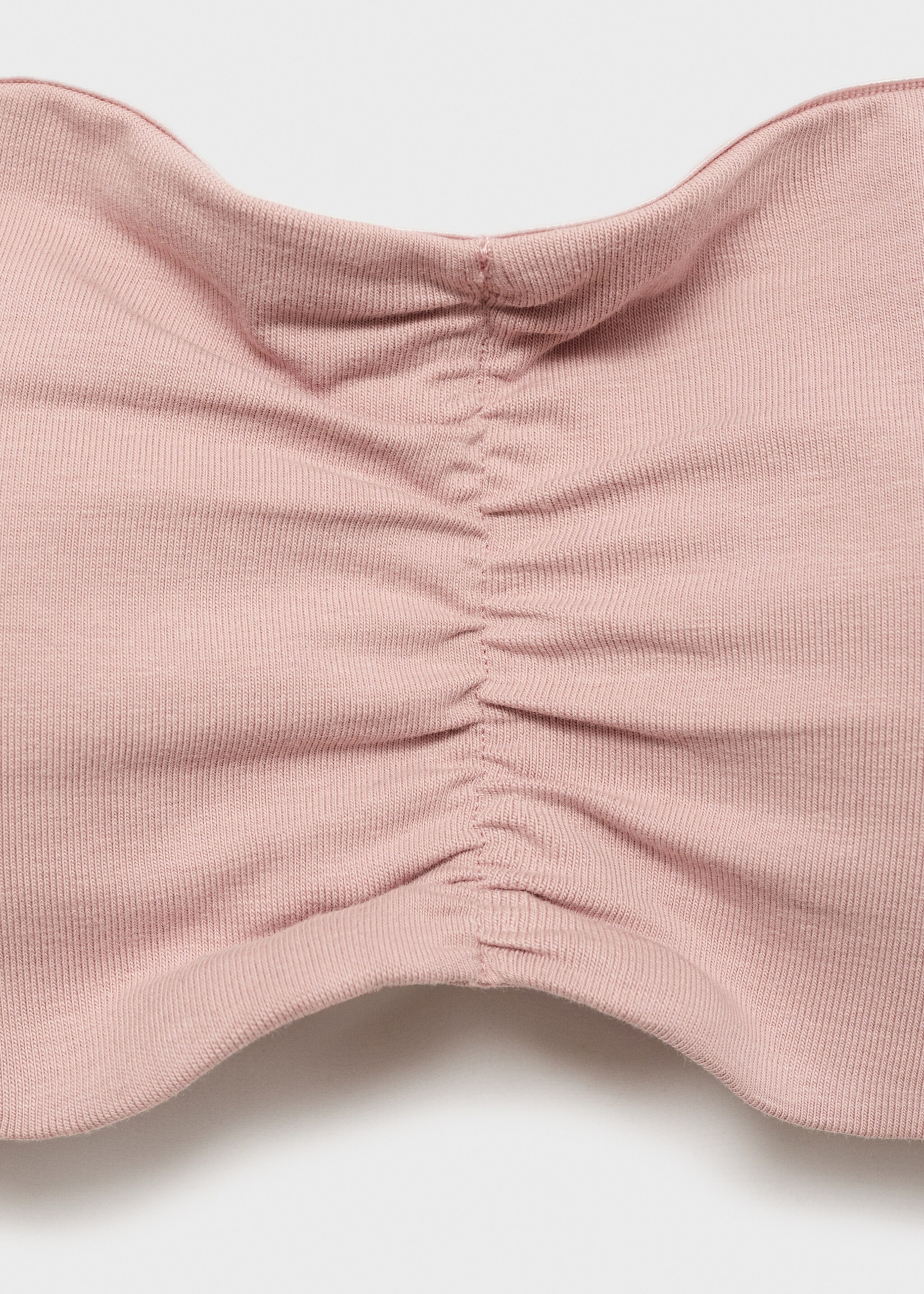Ruched bandeau top - Details of the article 0, Nude. Ref: 77078274-00.