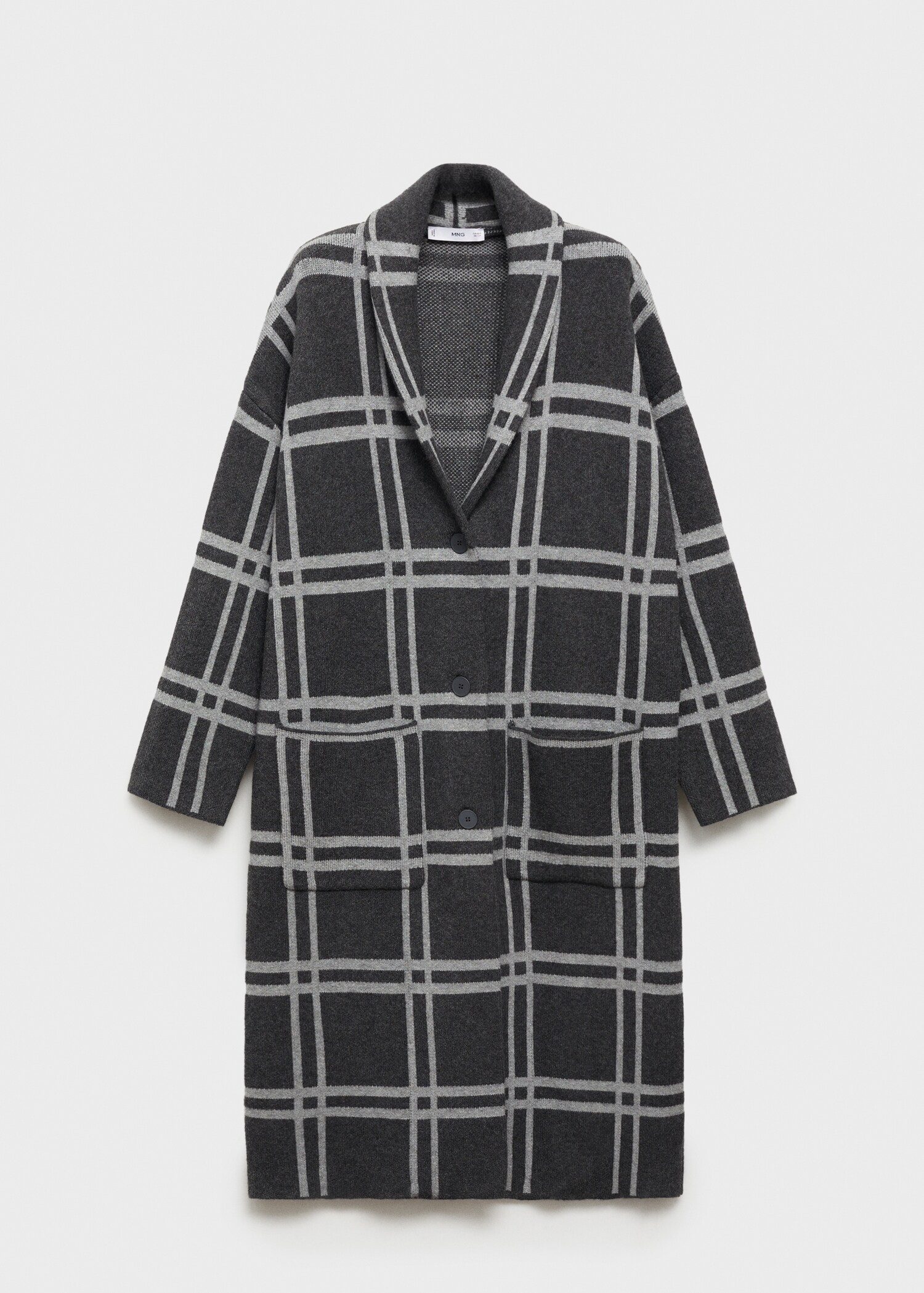 Manteau maille carreaux - Article sans modèle