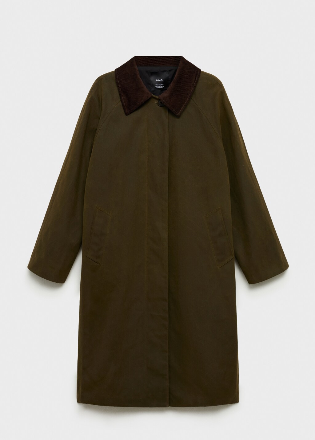 ジャケット・アウター corduroy collar maxi length coat Corduroy collar long coat - Beige