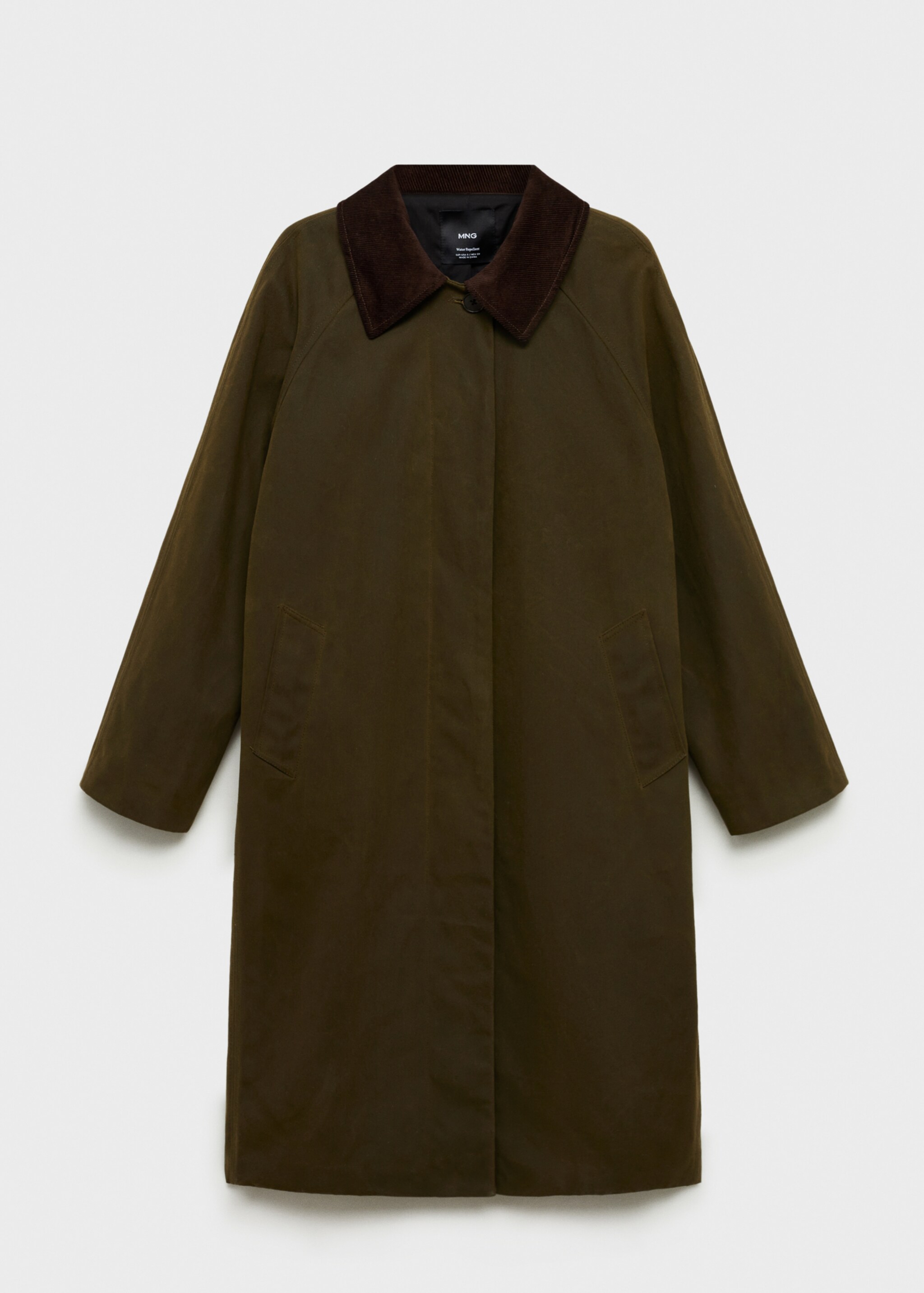 Parka larga cuello pana - Artículo sin modelo, Khaki. Ref: 77078277-00.