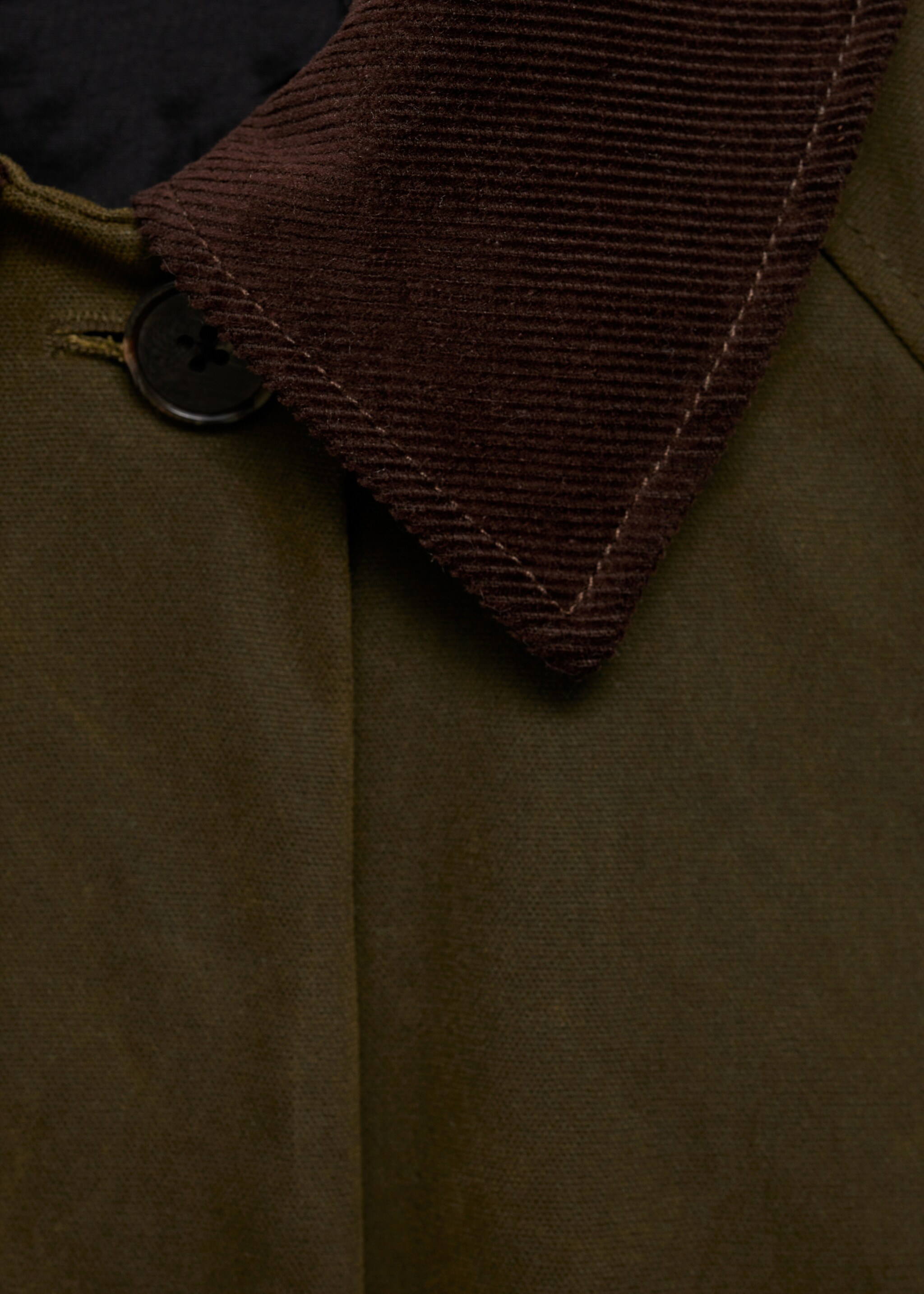 Parka larga cuello pana - Detalle del artículo 8, Khaki. Ref: 77078277-00.