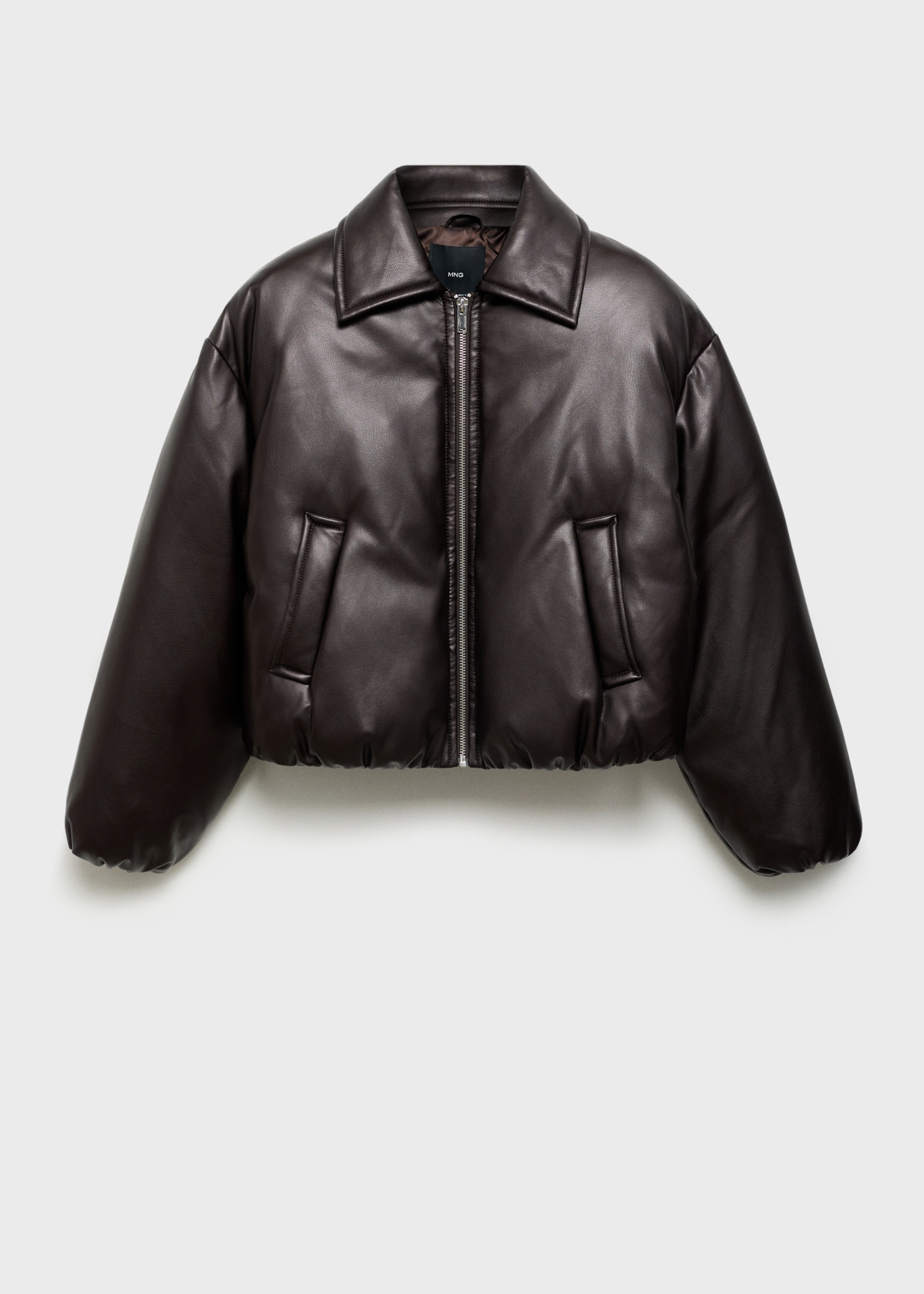 Quilted bomber jacket - Article without model, Brown. Ref: 77078278-00.