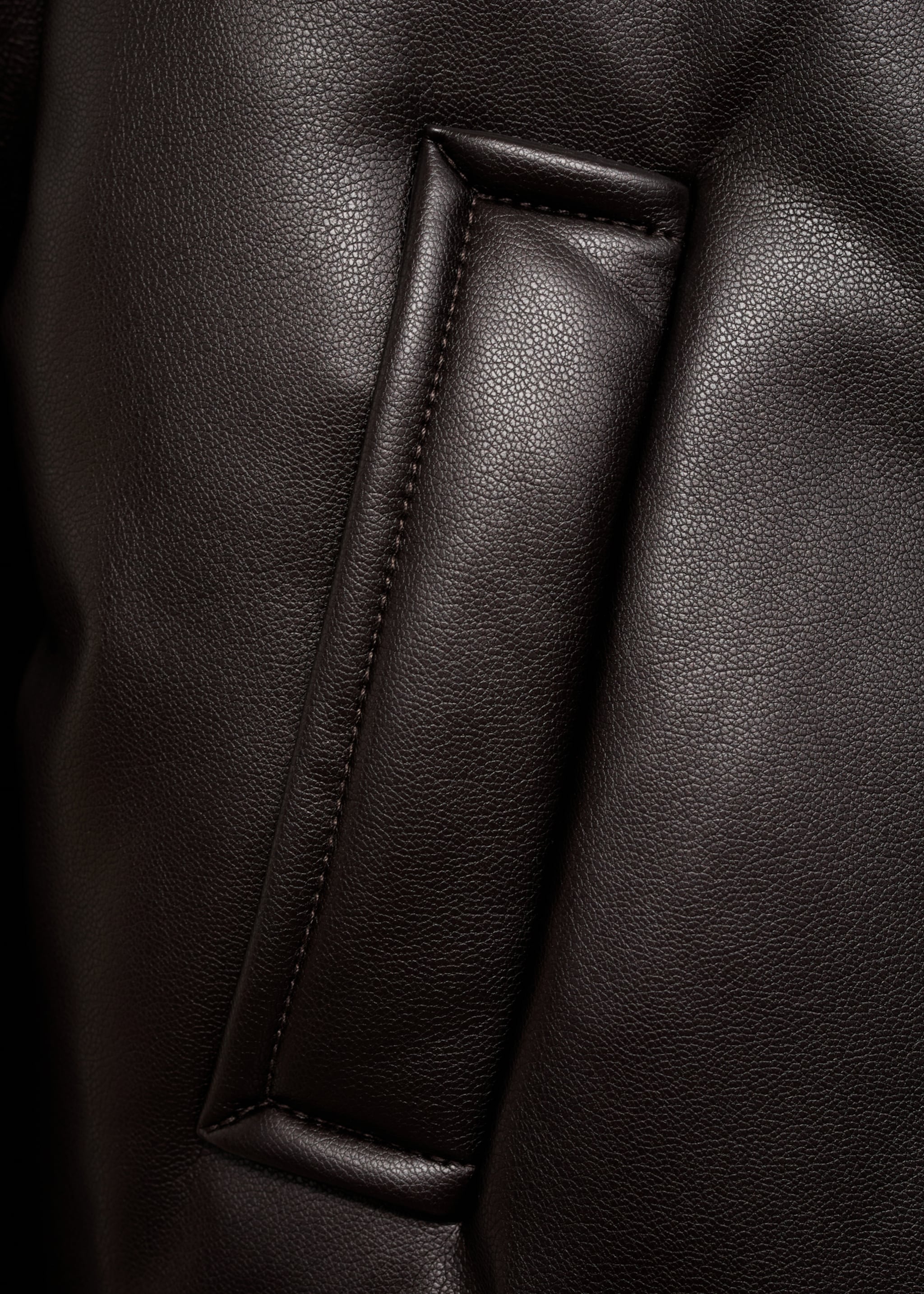 Quilted bomber jacket - Details of the article 0, Brown. Ref: 77078278-00.