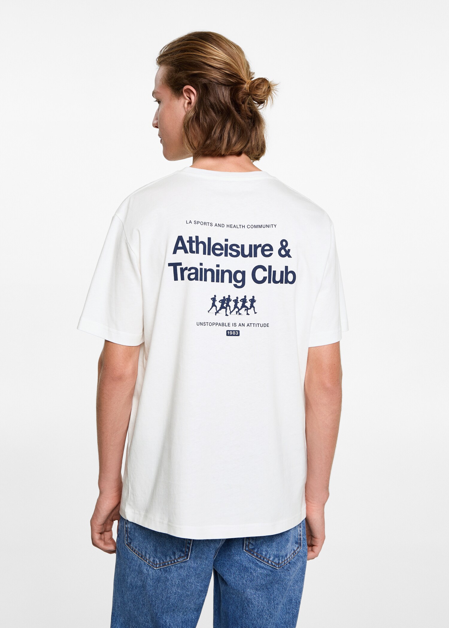 Bedrucktes Baumwoll-T-Shirt - Rückseite des Artikels