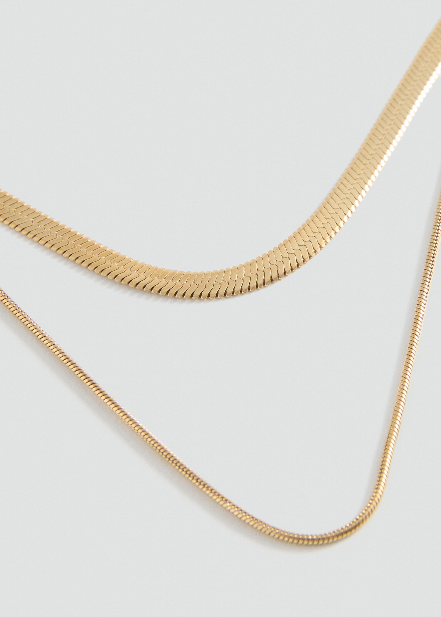 Collar doble cadena - Pla mig