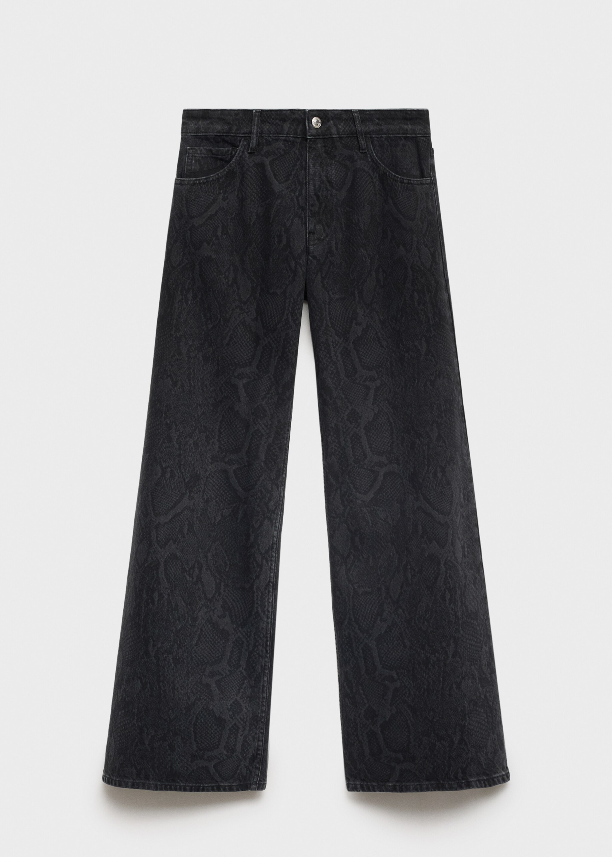 Jeans in Schlangenoptik - Artikel ohne Model, Black denim. Ref: 77078283-00.