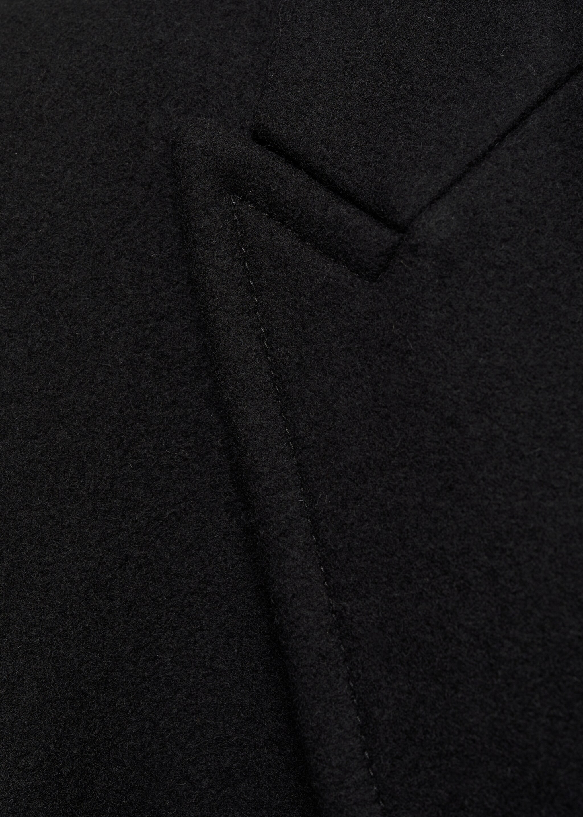 Manteau en laine à double boutonnage - Détail de l'article 0, Noir. Ref: 77078285-00.