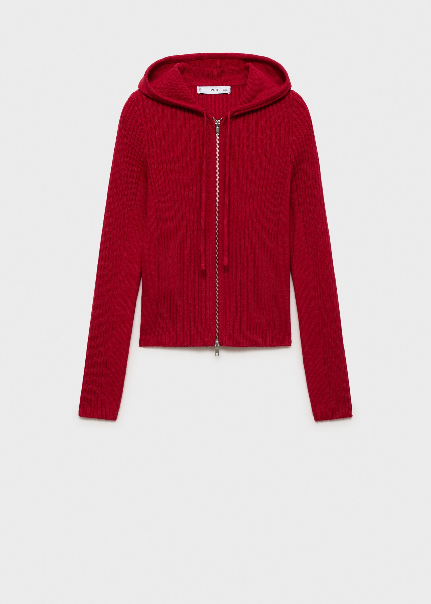 Cardigan maille côtelée capuche - Article sans modèle
