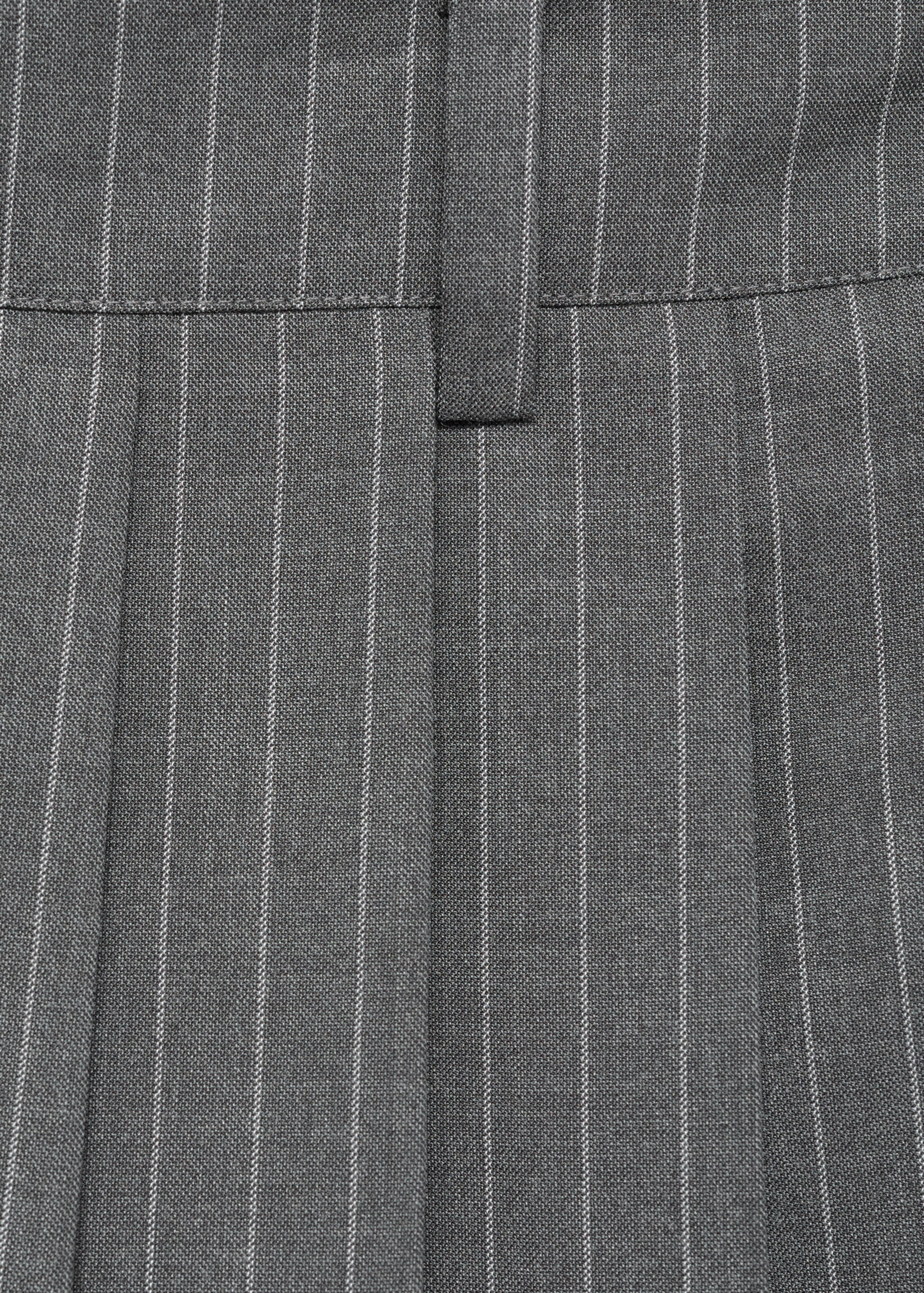 Falten-Hosenrock mit Nadelstreifenmuster - Detail des Artikels 8, Dunkelgrau meliert. Ref: 77078634-00.