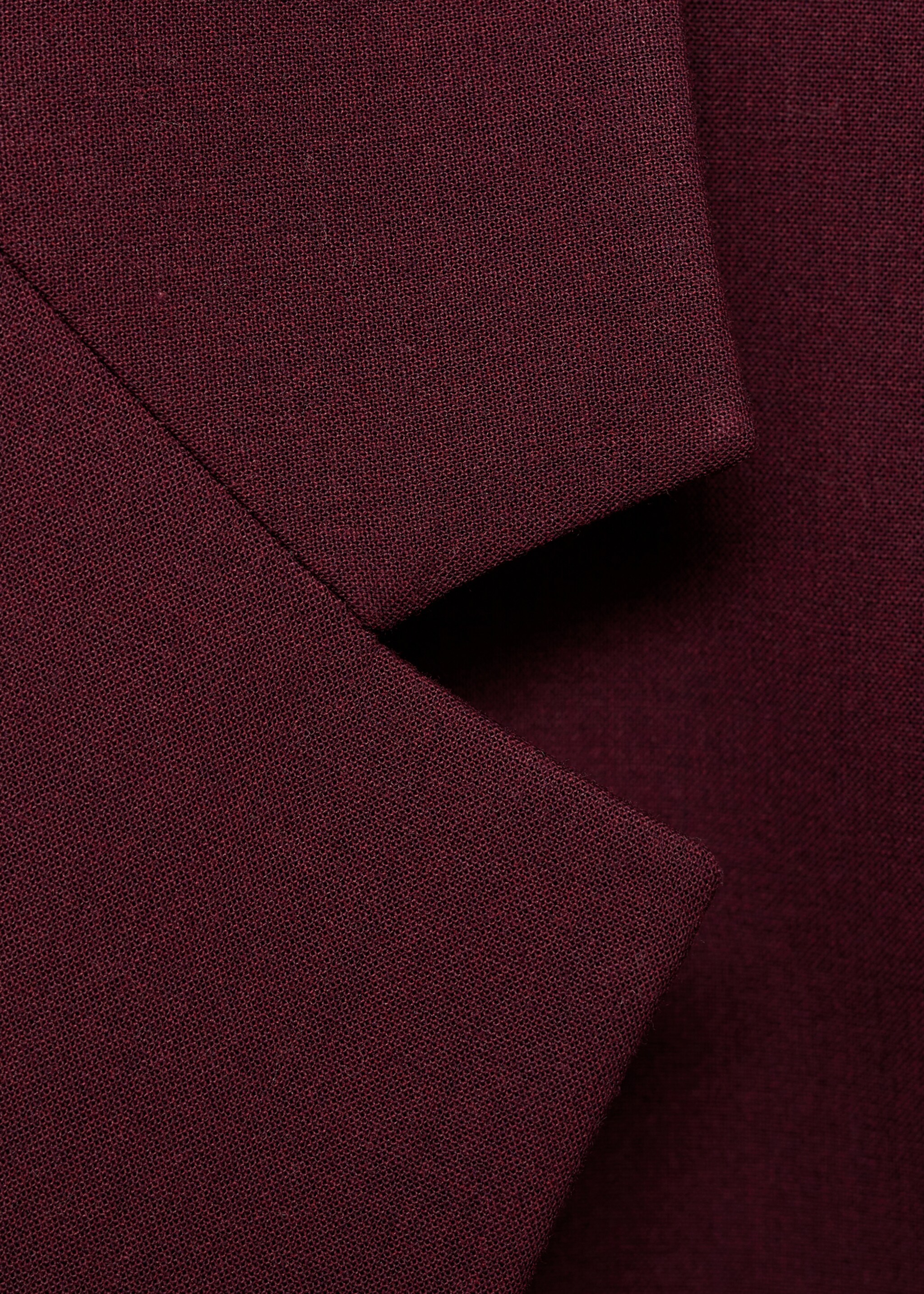 Blazer lana spalle pronunciate - Dettaglio dell'articolo 8, Granato. Ref: 77078637-00.
