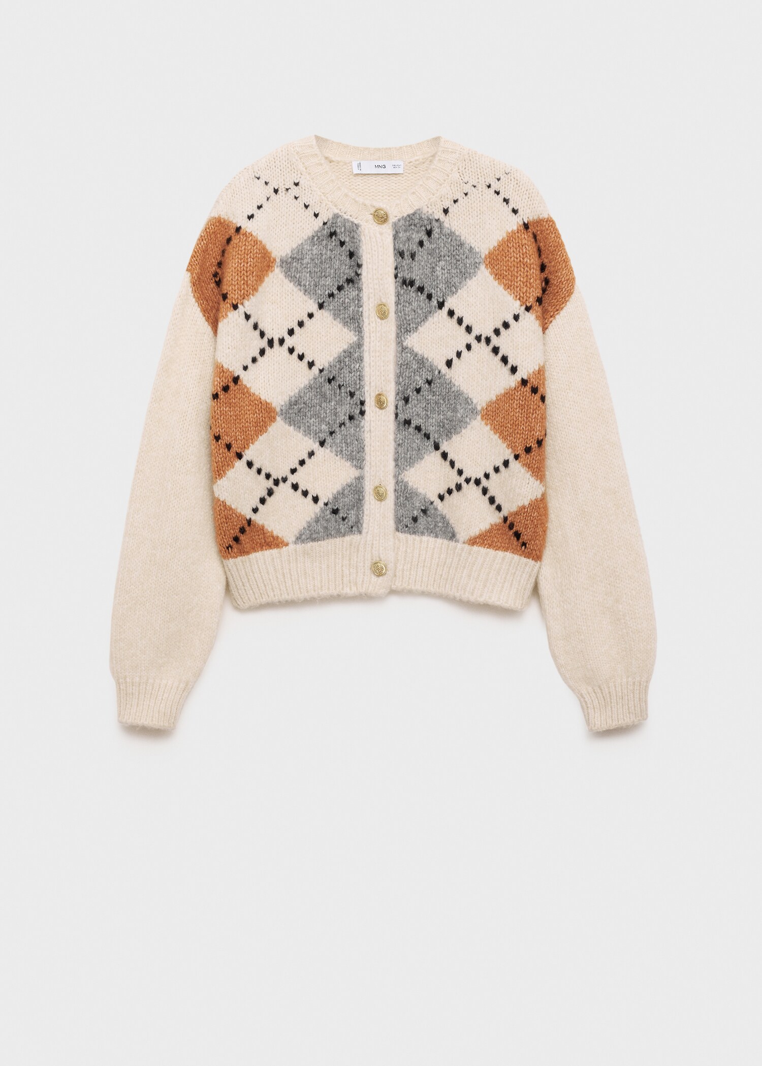Cardigan rombi bottoni - Articolo senza modello