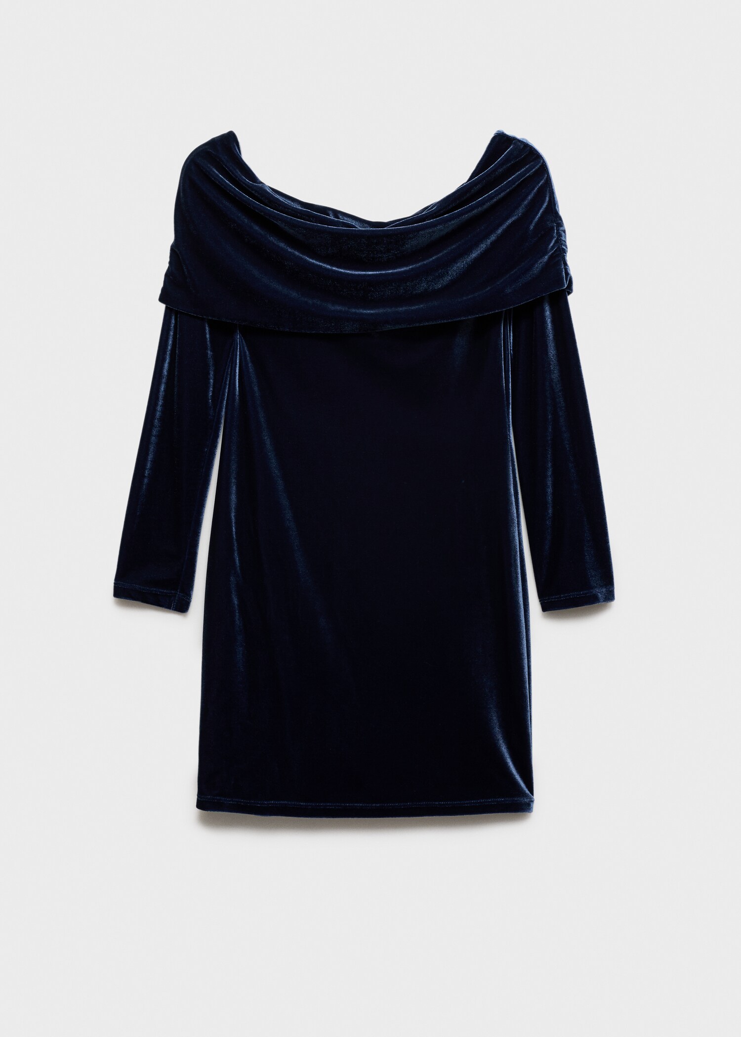 Off-the-shoulder velvet dress - Article without model