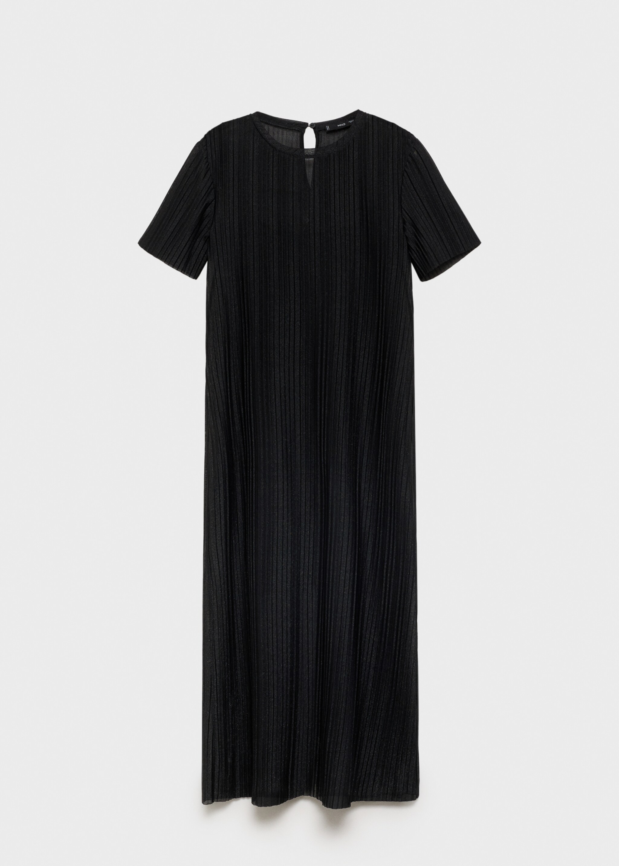 Plissiertes Lurex-Kleid - Artikel ohne Model, Schwarz. Ref: 77079063-00.