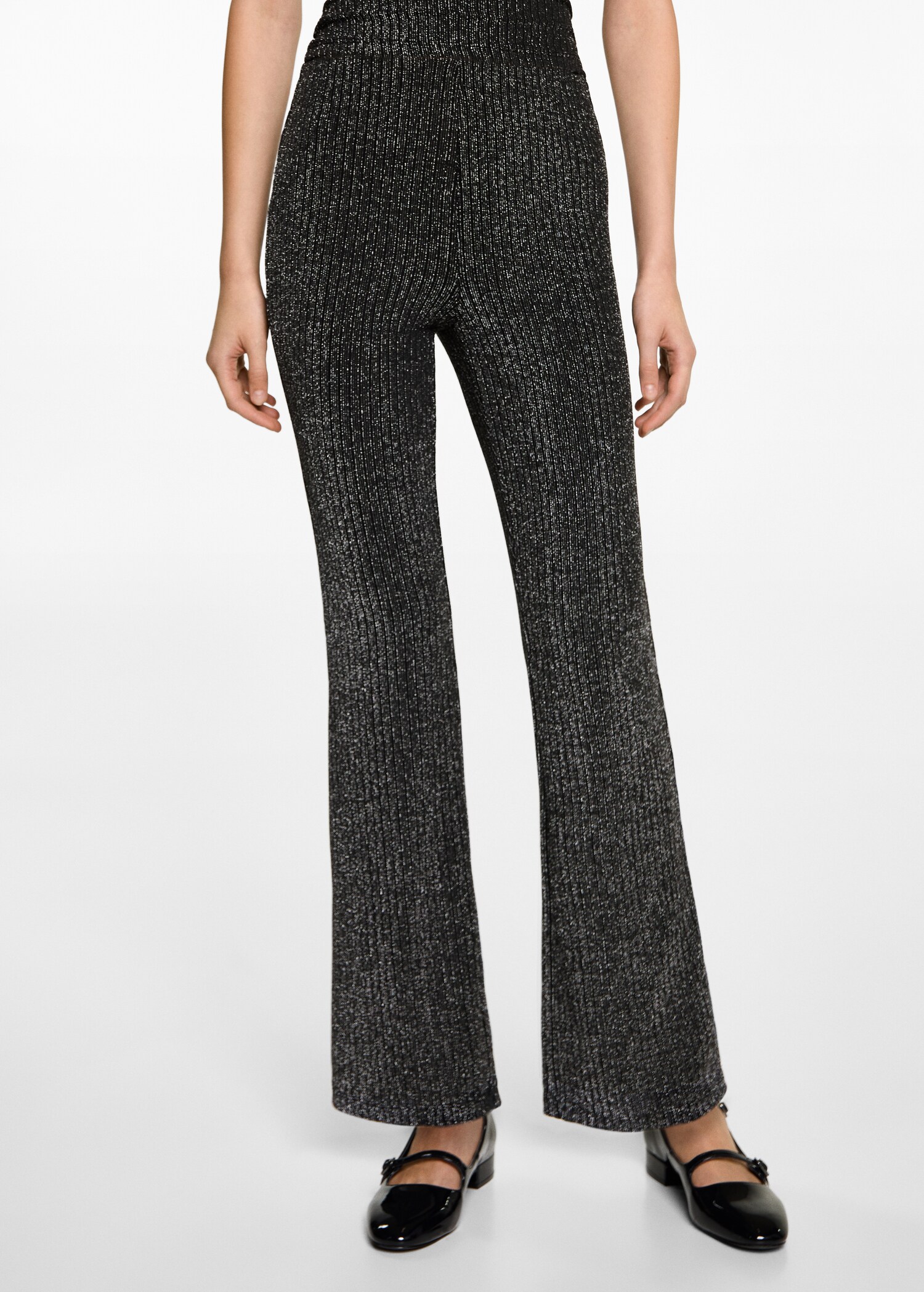 Flared-Leggings aus Lurex - Mittlere Ansicht