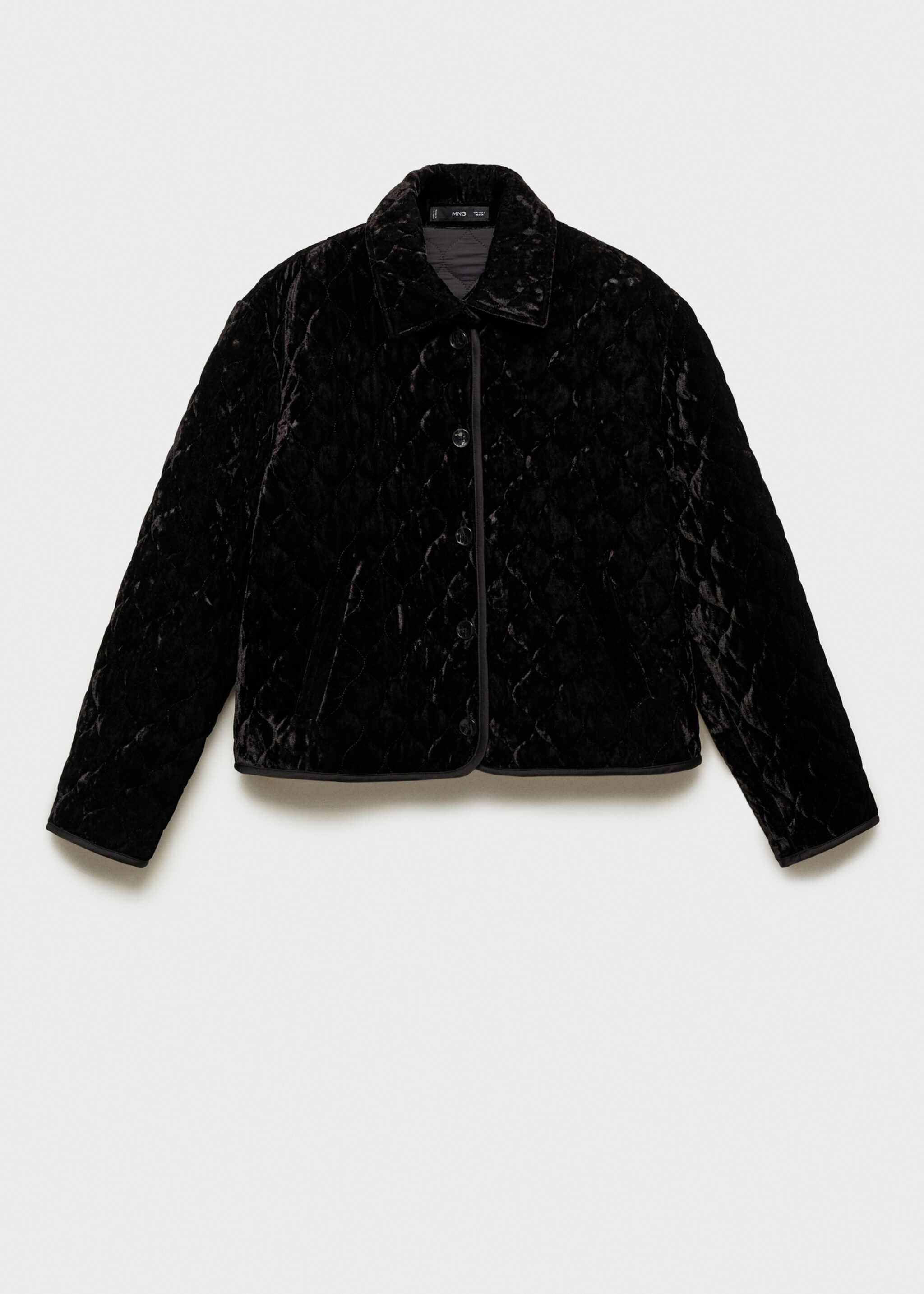 Veste matelassée réversible velours - Article sans modèle, Noir. Ref: 77079066-00.