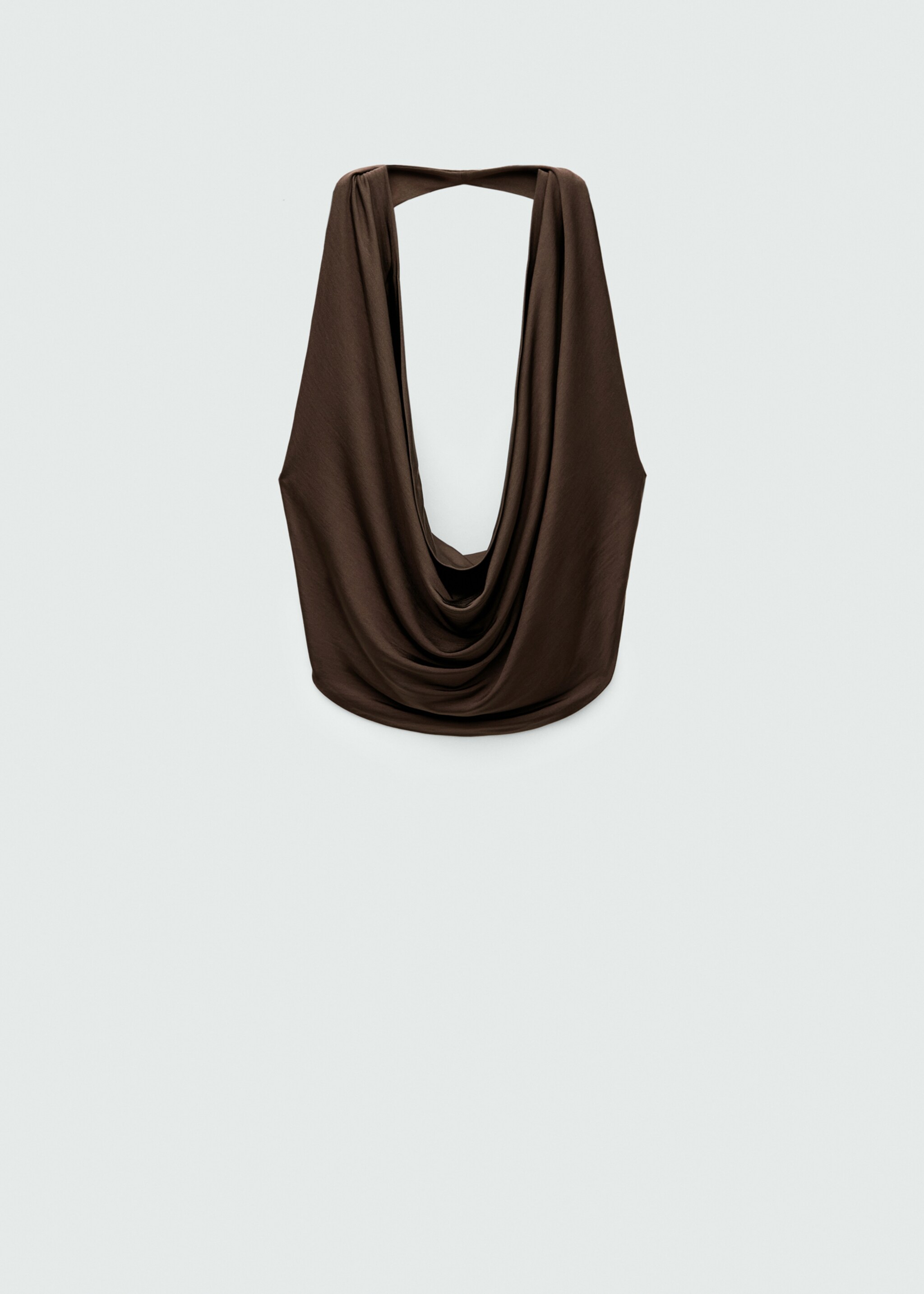 Top encolure drapée dos nu - Article sans modèle, Marron. Ref: 77079071-00.