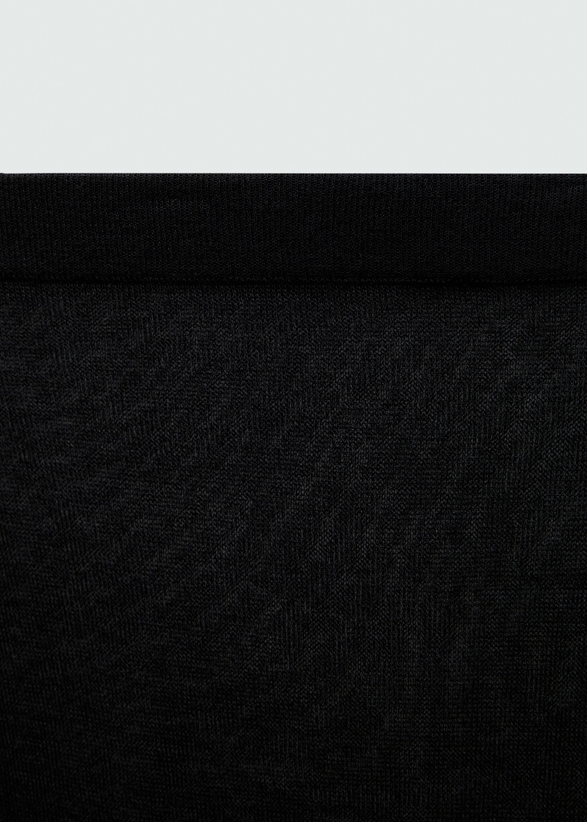 Semi-transparent knitted skirt - Details of the article 0, Black. Ref: 77079074-00.