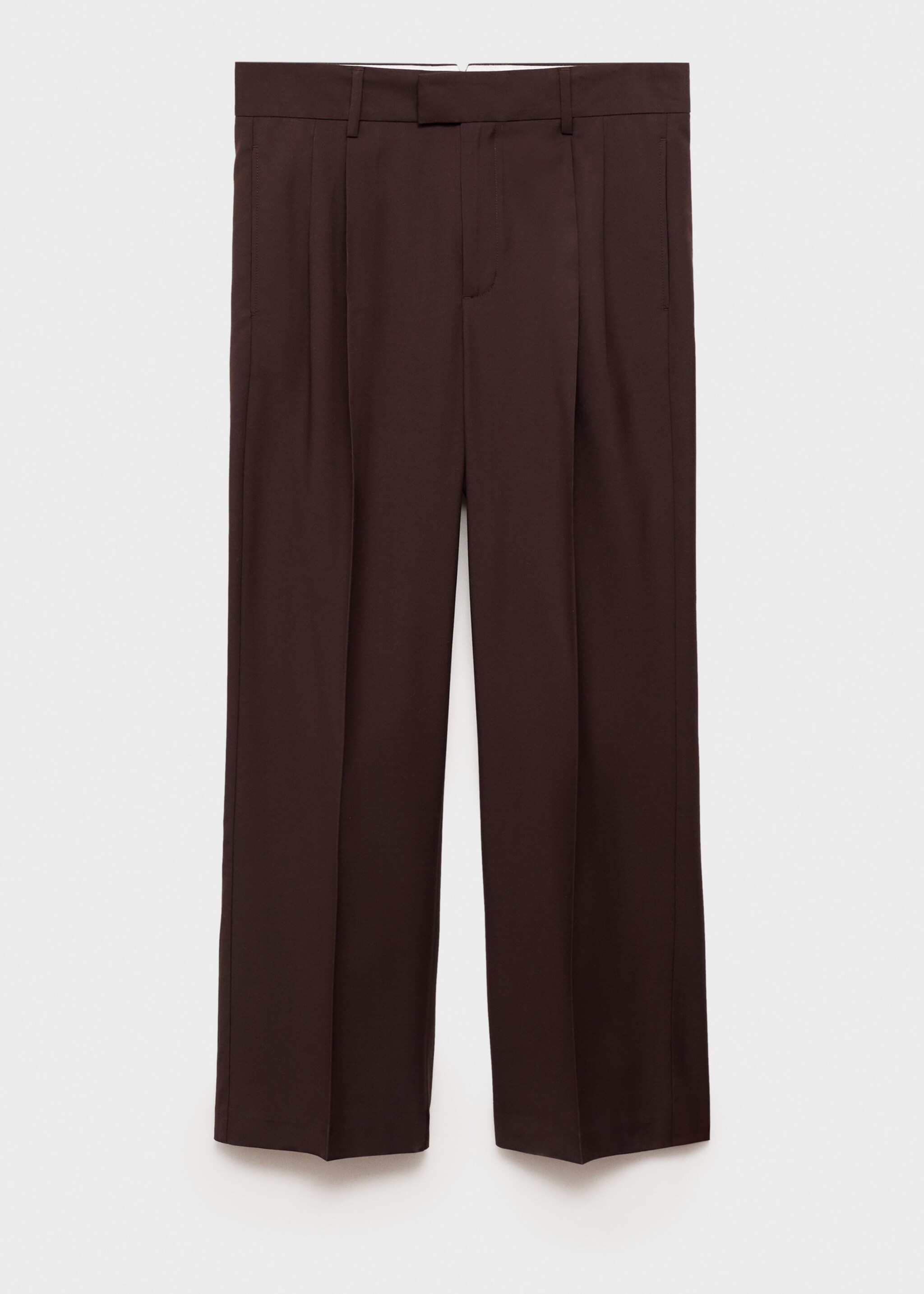 Regular Fit-Bundfaltenhose - Artikel ohne Model, Schokolade. Ref: 77079227-00.