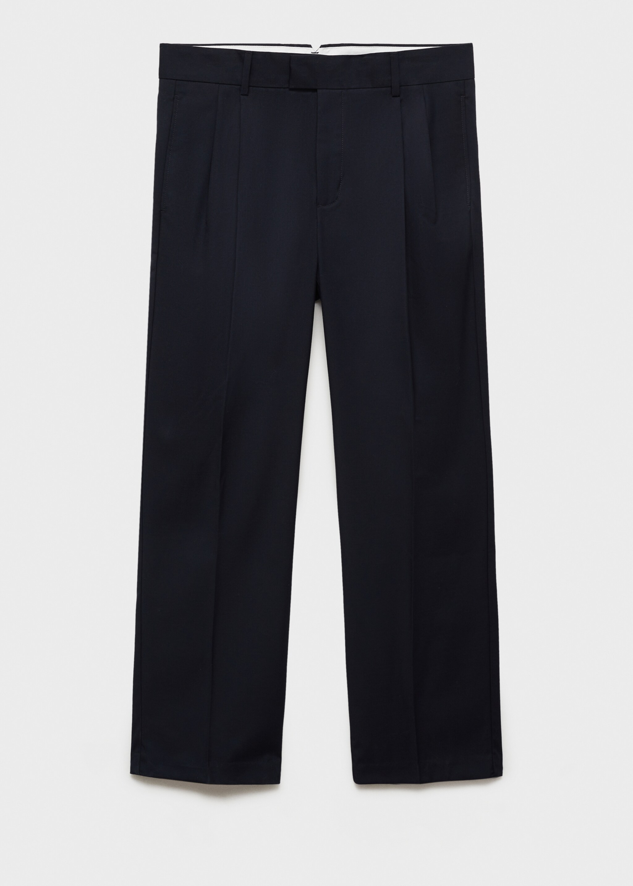 Regular Fit-Bundfaltenhose - Artikel ohne Model, Dunkles Marineblau. Ref: 77079227-00.
