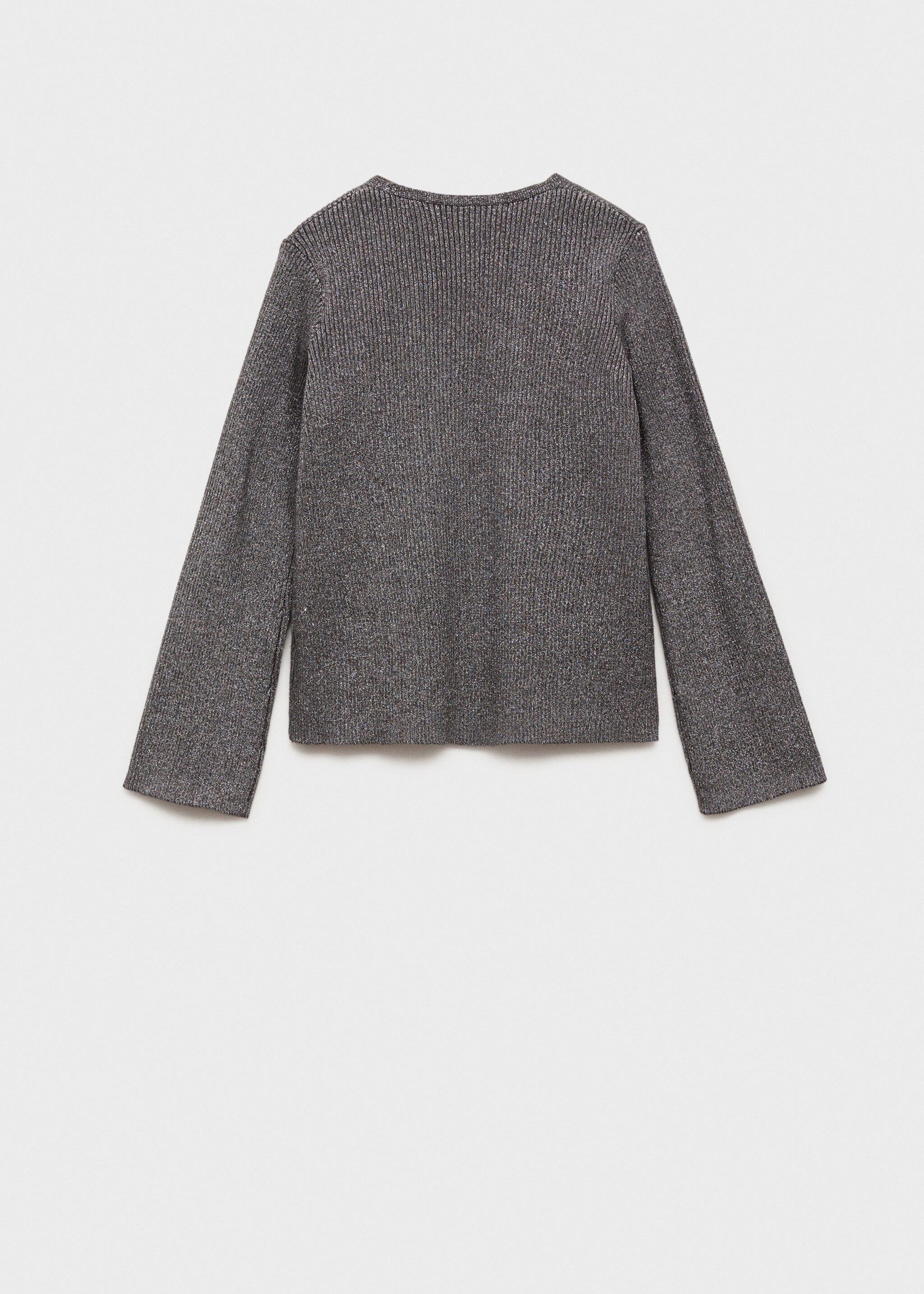 Lurex knitted cardigan - Reverse of the article, Charcoal. Ref: 77079229-00.