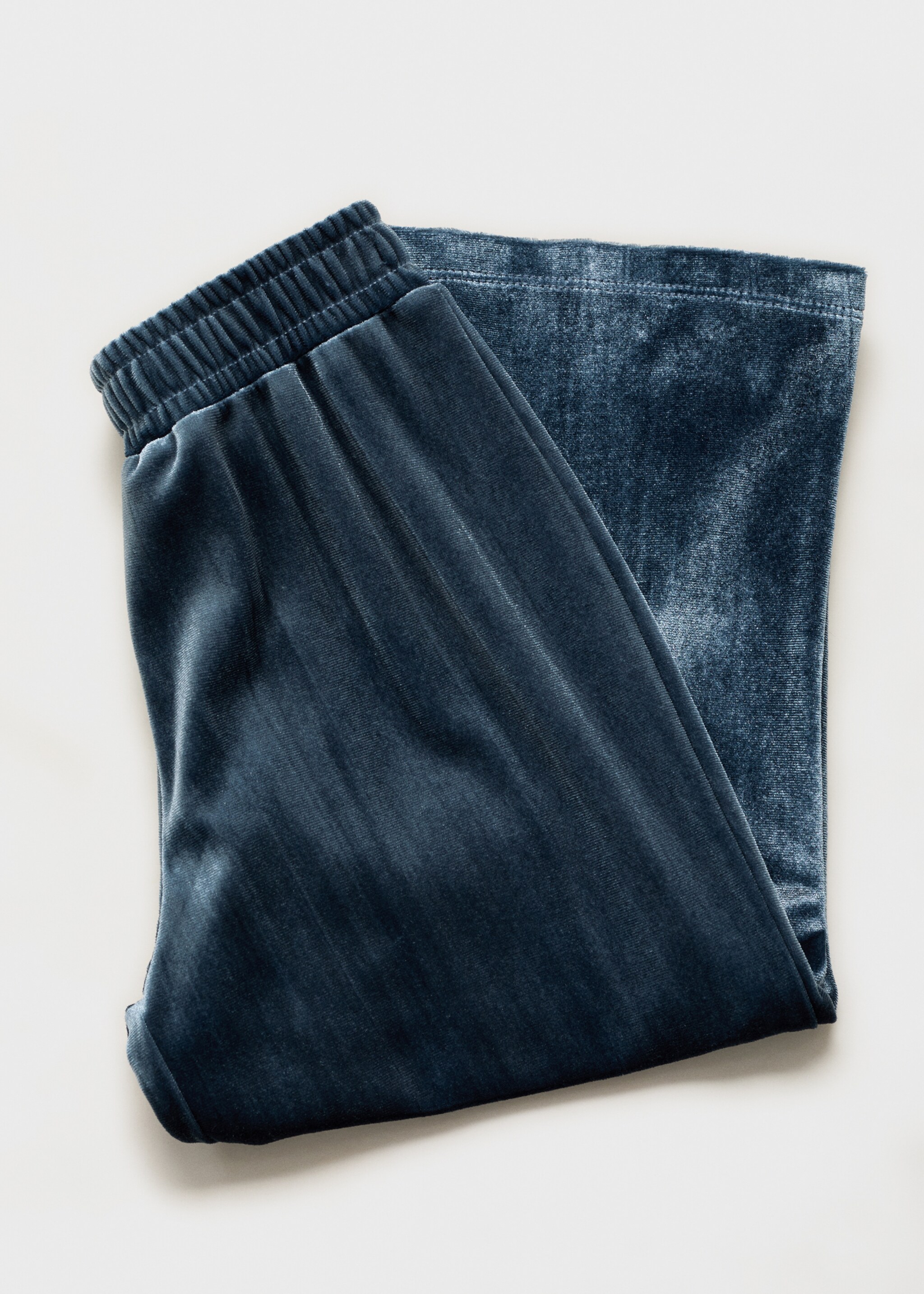 Velvet trousers - Details of the article 0, Blue. Ref: 77079236-00.
