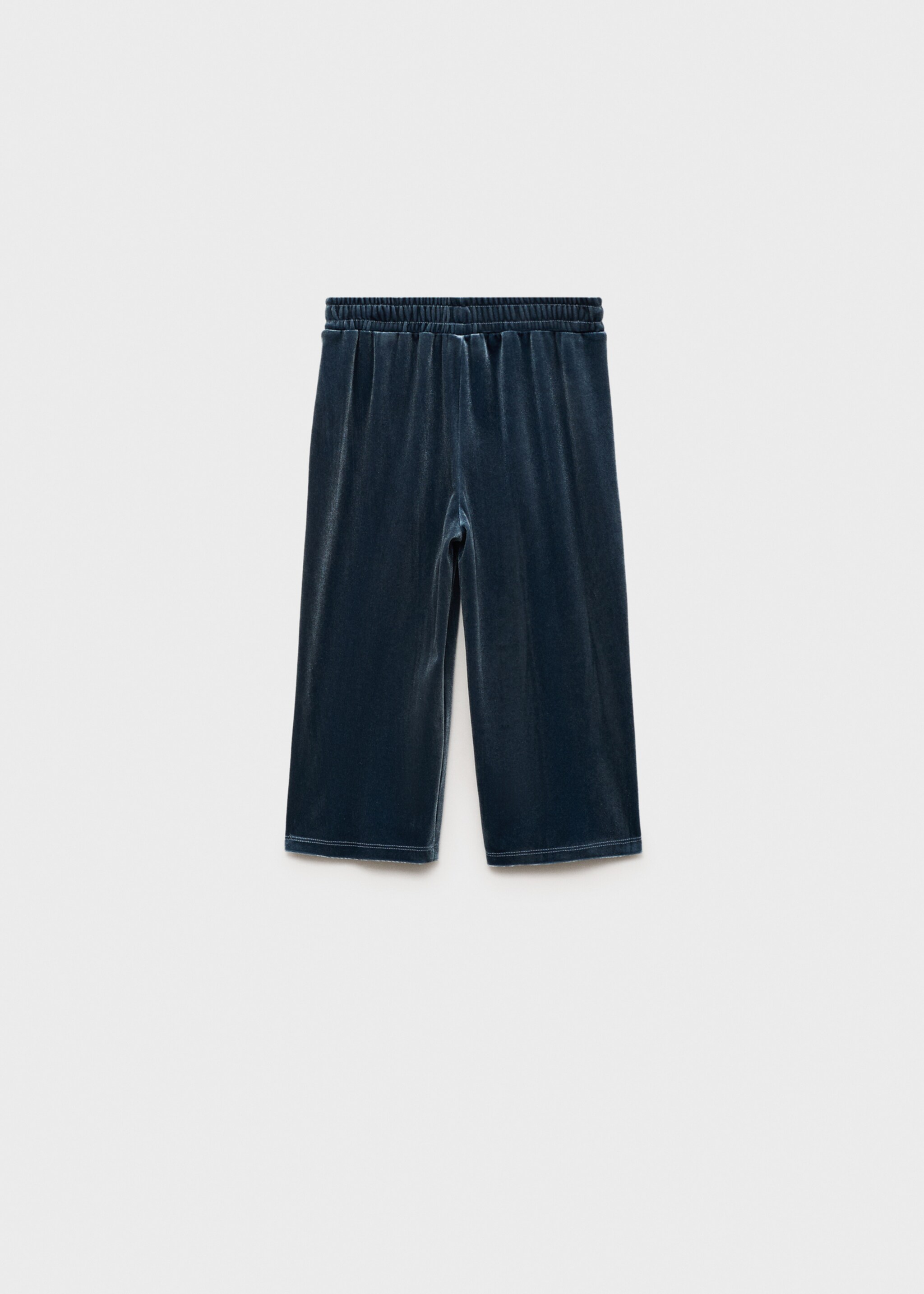Velvet trousers - Reverse of the article, Blue. Ref: 77079236-00.