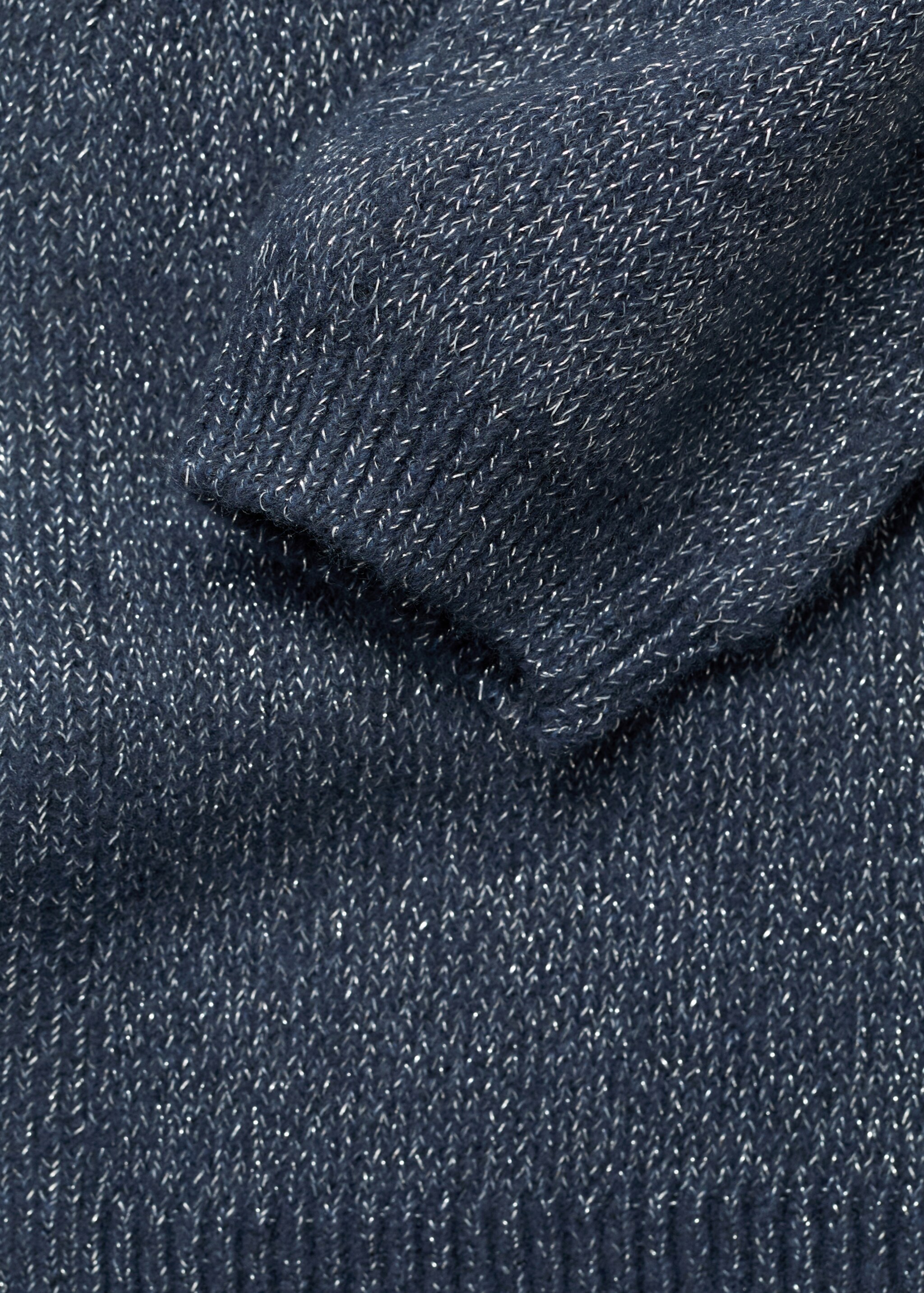 Lurex knitted cardigan - Details of the article 0, Night Blue. Ref: 77079237-00.