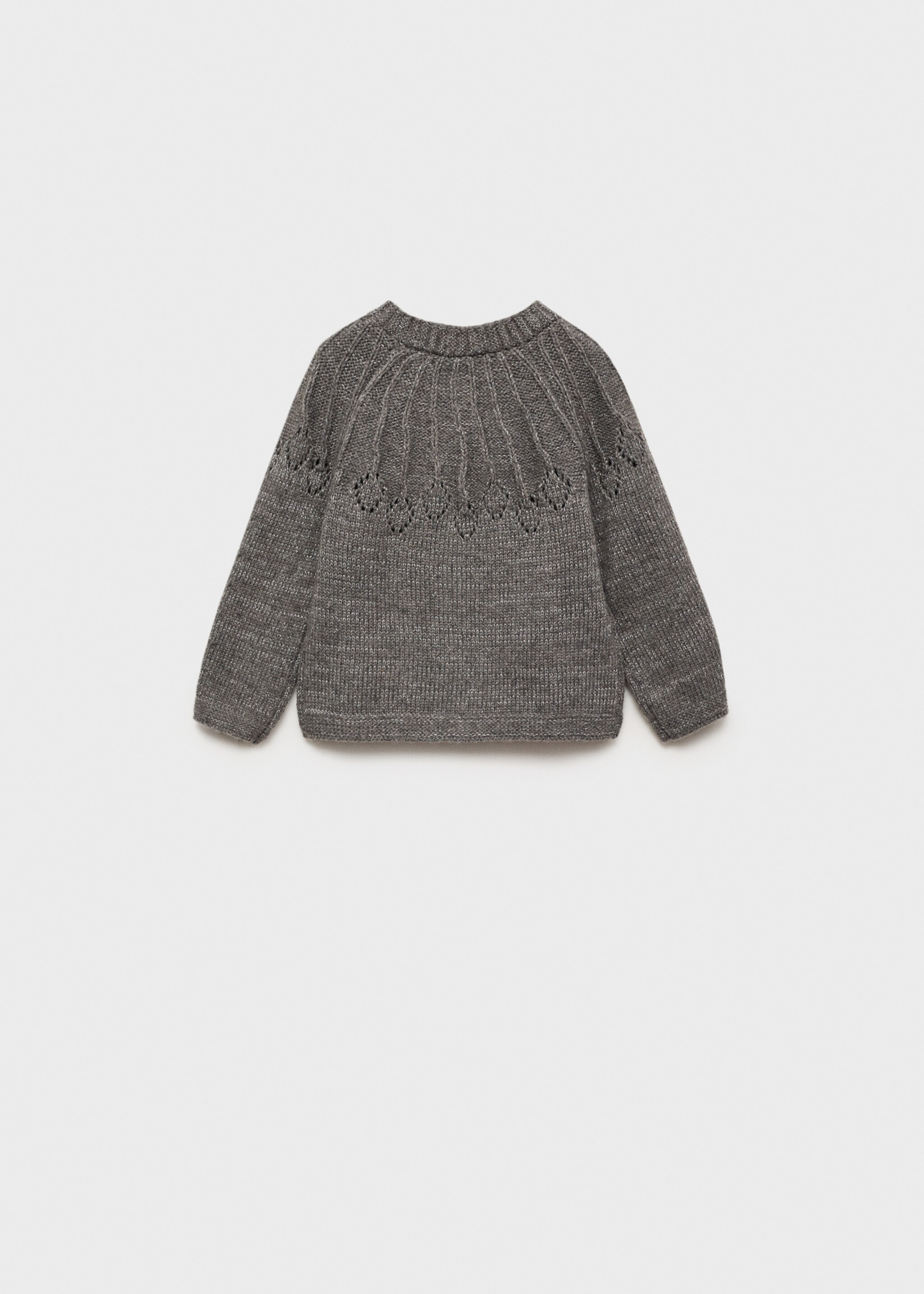 Button knit cardigan - Reverse of the article, Medium Heather Grey. Ref: 77079242-00.