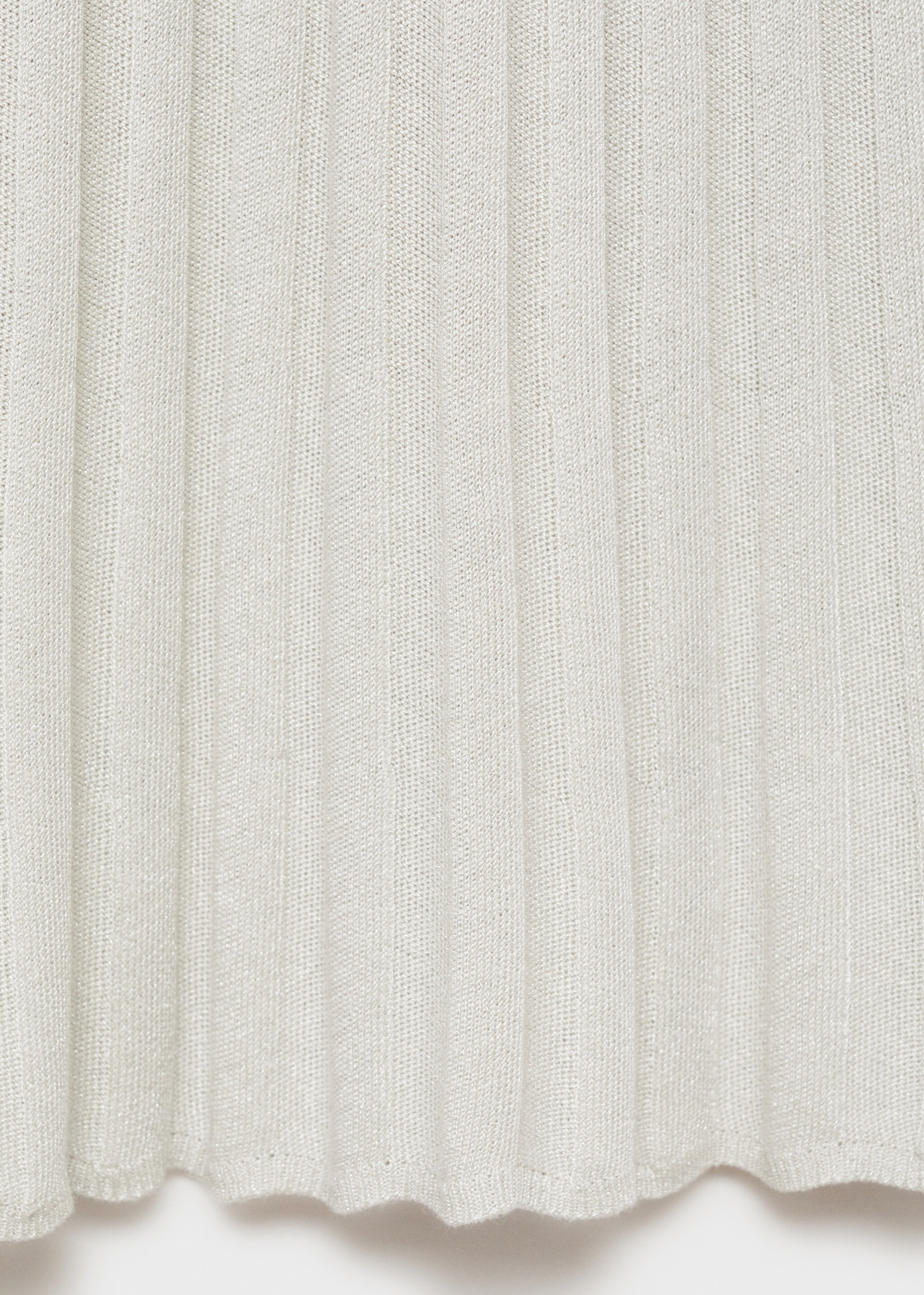 Perkins-neck knitted dress - Details of the article 0, Beige. Ref: 77079406-00.