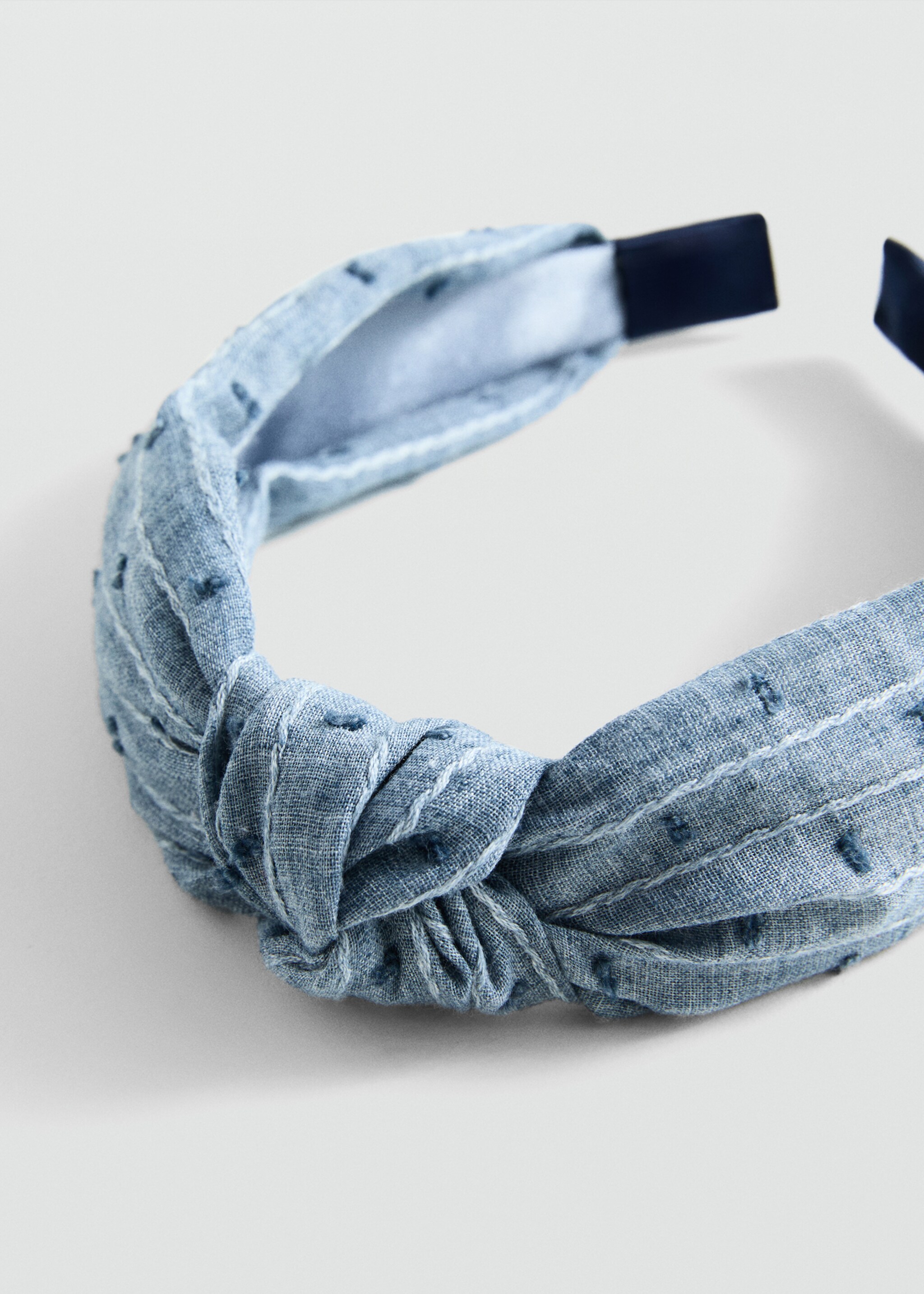 Jeans-Haarreif mit Knotendetail - Mittlere Ansicht